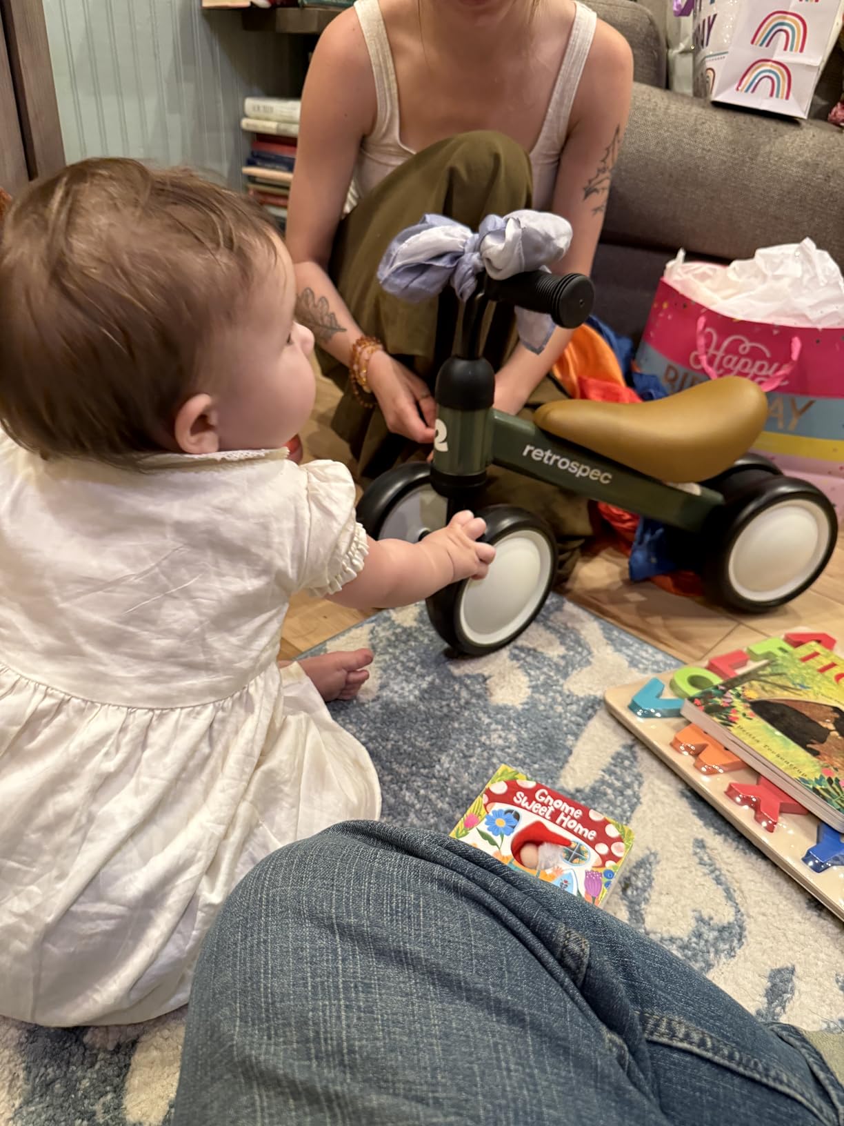Retrospec Cricket Baby Balance Bike, 4-Wheel Ride-On Toy for Ages 12-24 Months – First Bike & Toddler Bike for 1 Year Old Boys & Girls, First Birthday Gift customer photo 2