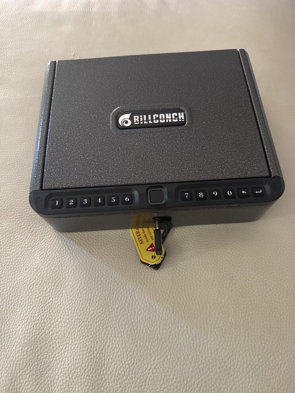 BILLCONCH Gun Safe for Handgun with Fingerprint, App, 0–9 Numeric Keypad | Smart Pistol Safe with 4 Quick-Access Methods, Built-in LED Light, Ideal Steel Biometric Handgun Safe for Nightstand and Home customer photo 1
