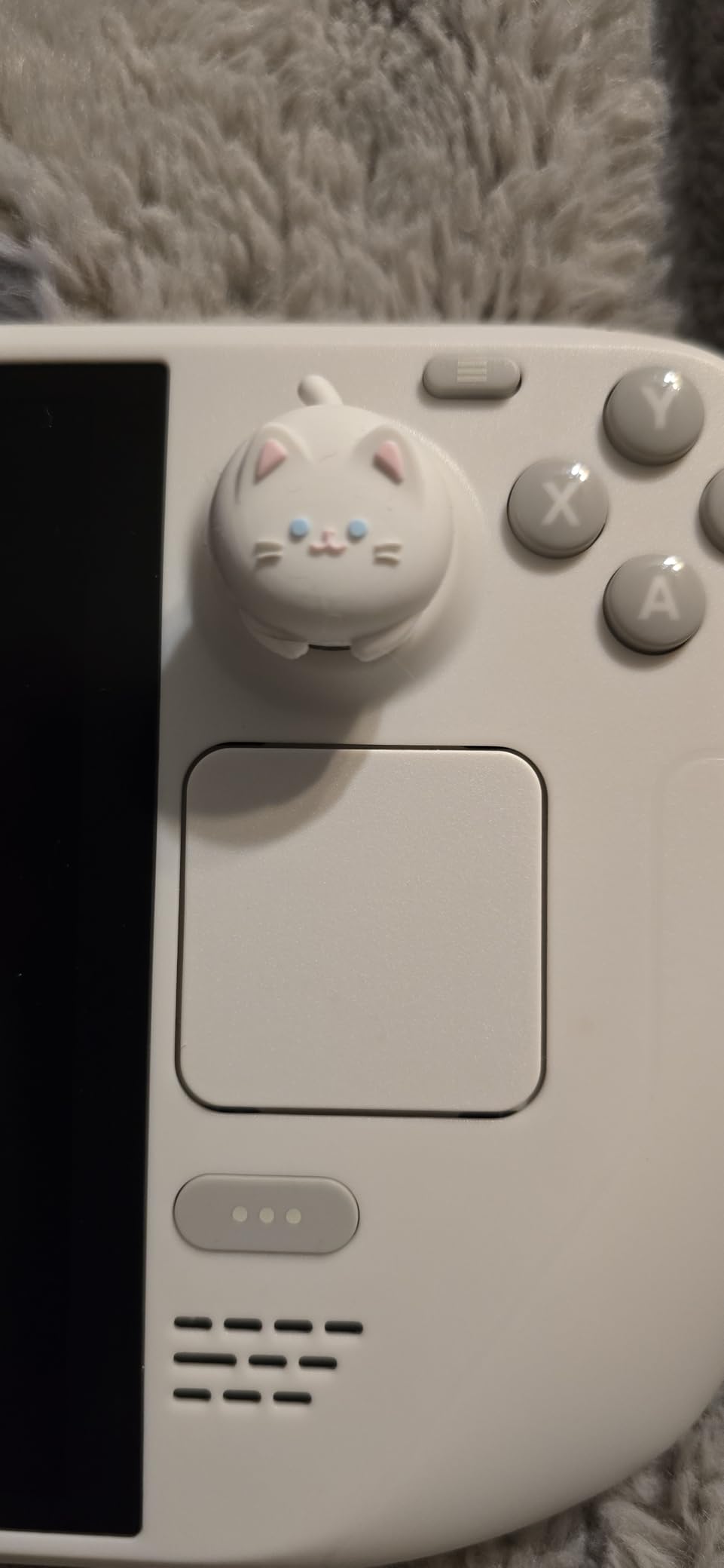 PlayVital Cute Thumb Grip Caps for ps5, Edge, ps4 Controller, Silicone Analog Stick Cover for Xbox Series X/S, Elite Series 2 Controller, Thumbstick Caps for Switch 2 Pro Controller - Cutie Kitty customer photo 1
