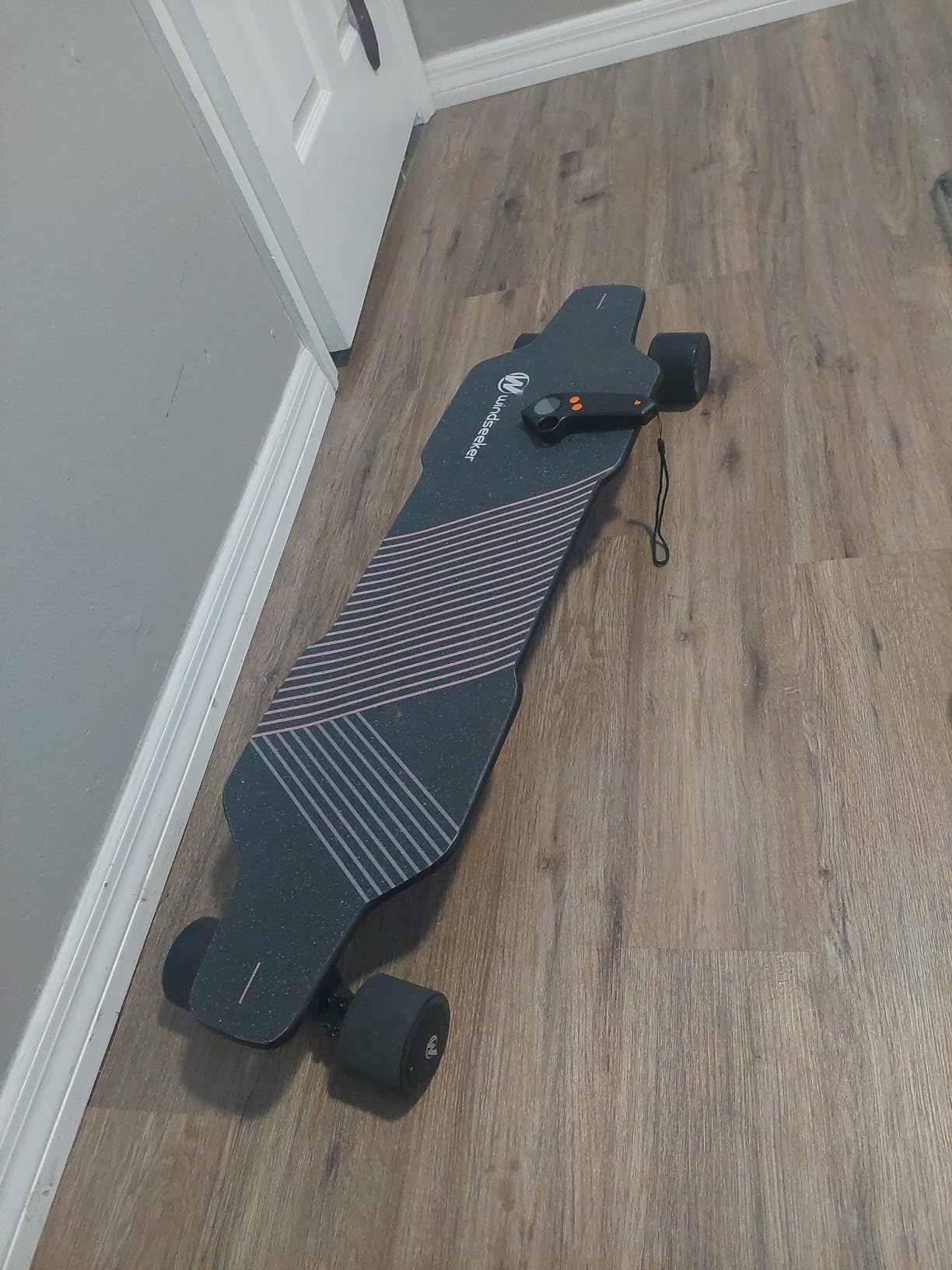 Electric Skateboard, Electric Skateboard with Remote Control for Beginners, 350W Brushless Motor, Max 12.4 MPH, Carver E-Ska with DIY Stickers customer photo 2