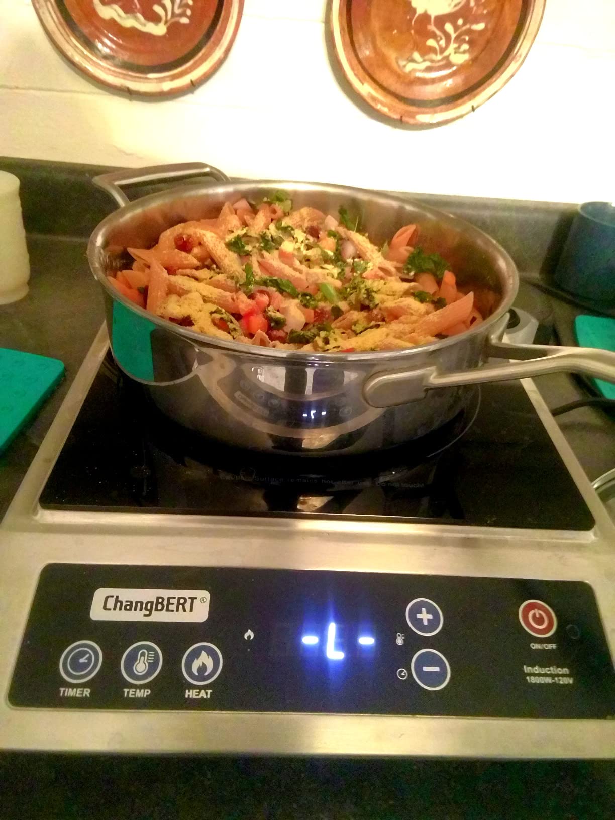 ChangBERT Induction Cooktop, Commercial Grade Portable Cooker, Large 8” Heating Coil, Premium Stainless Steel Countertop Burner with NSF Certified, 10 Hours Timer Powerful 1800W Professional Hot Plate customer photo 2