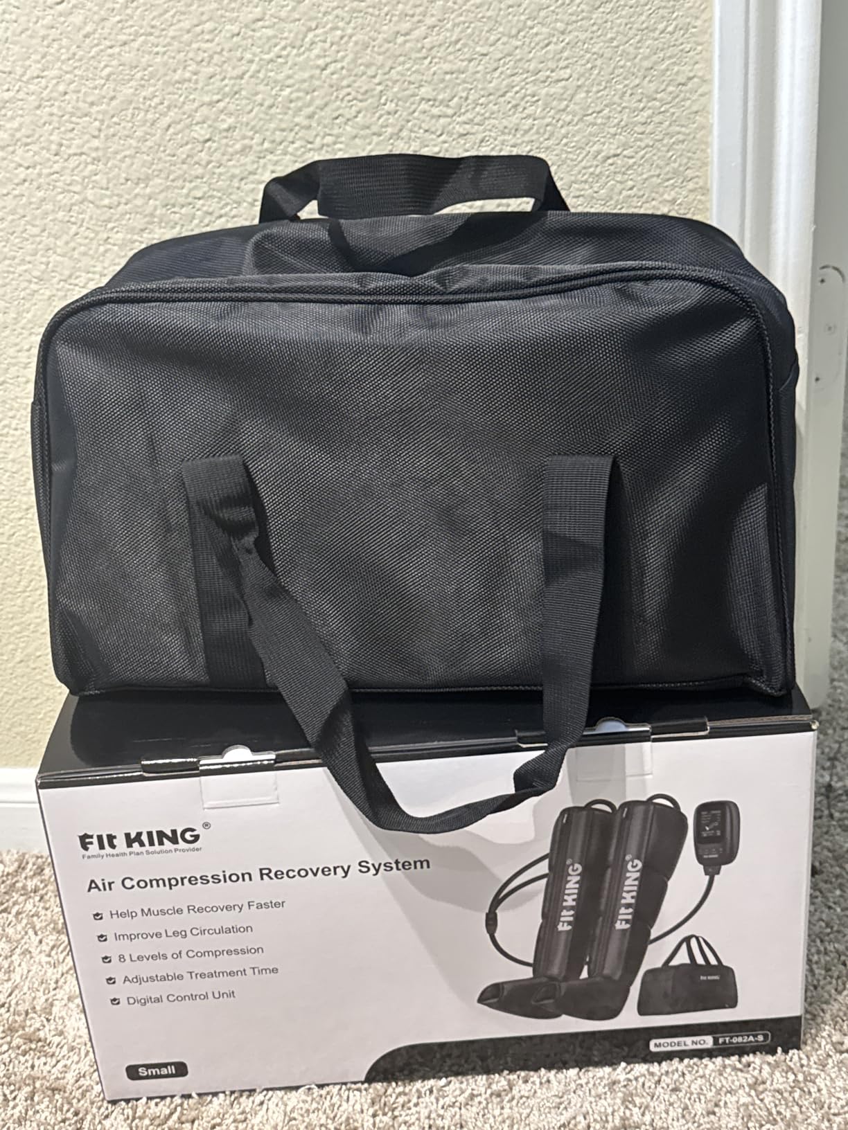 FIT KING Air Compression Recovery System, Full Leg Massager Boots (Medium) customer photo 2