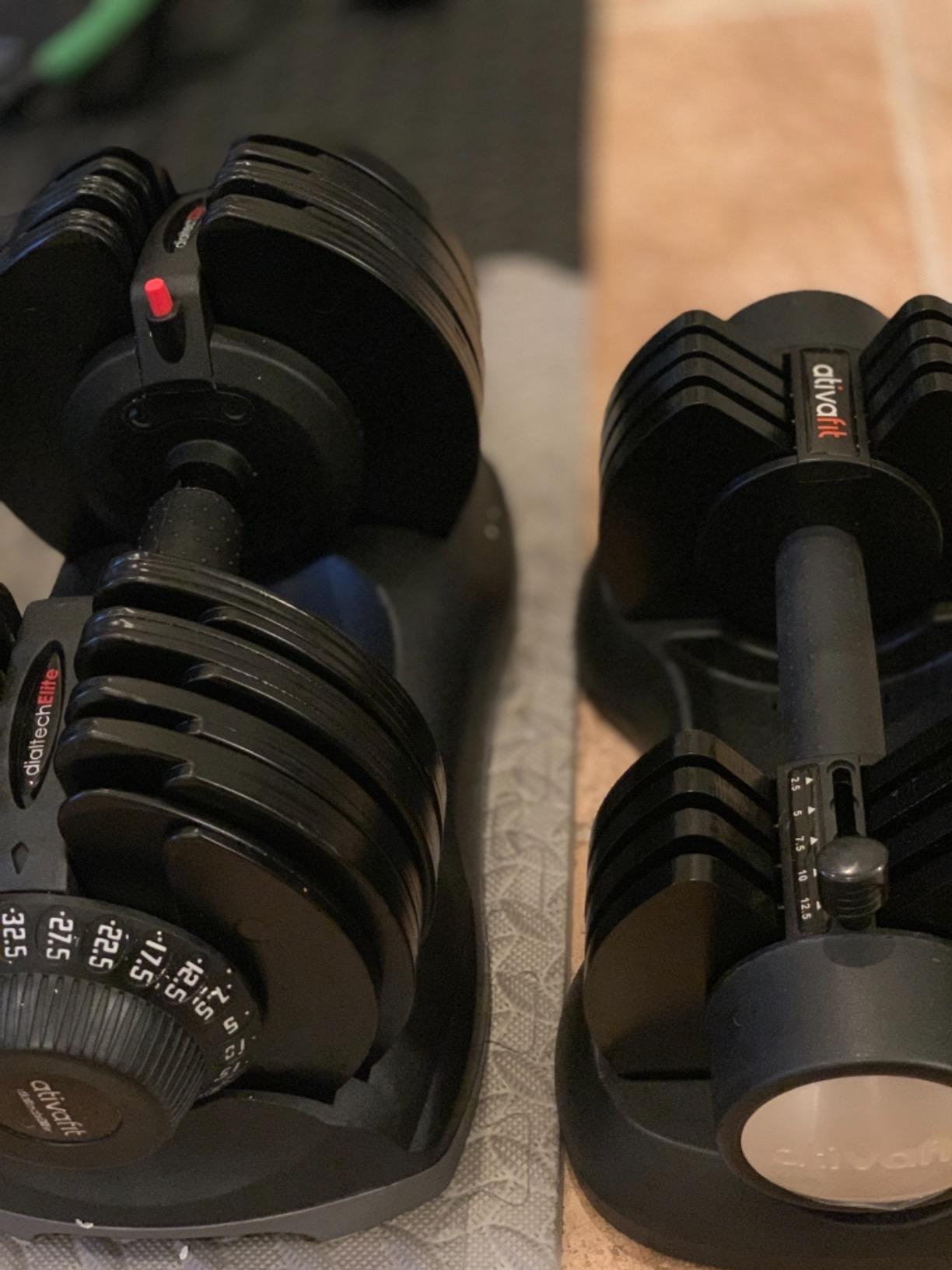 ATIVAFIT Adjustable Dumbbells Set, 5–88LB Quick Adjust Free Weights with Double Safety Lock & Anti-Slip Steel Handle, Space Saving Home Gym Equipment for Full Body Strength Training customer photo 2