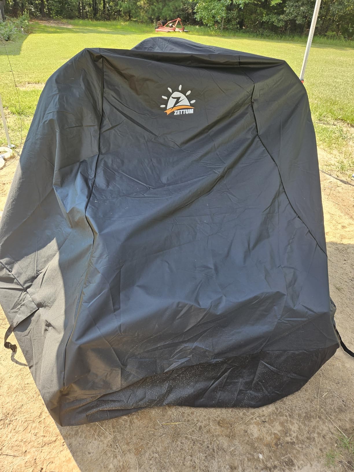 Zettum Zero Turn Mower Cover - Zero-Turn Lawn Mower Covers Waterproof & Heavy Duty, 600D Outdoor Universal Fit Mower Cover with Storage Bag for Greenworks, EGO, Craftsman, Husqvarna, Honda and More customer photo 2