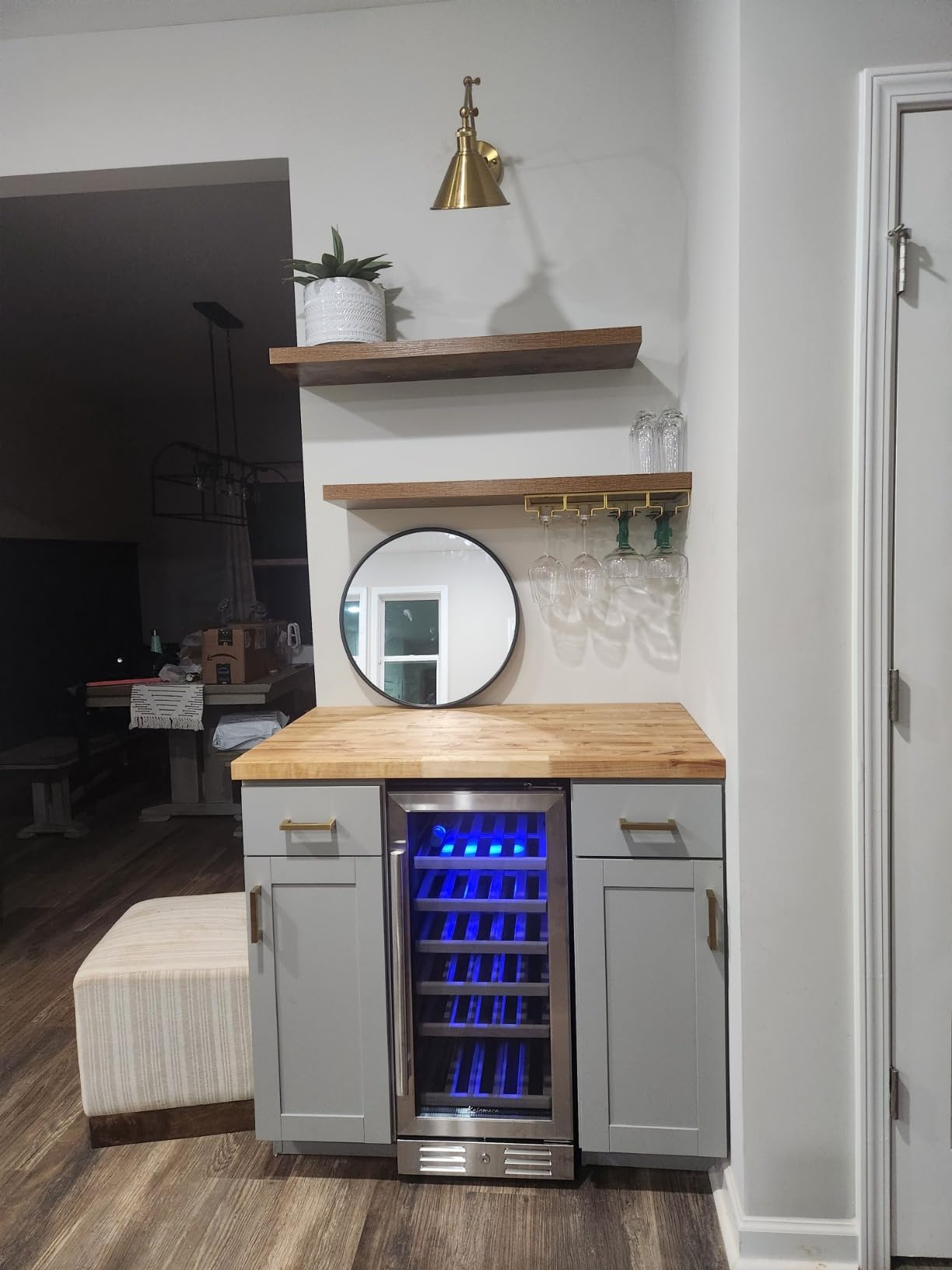 Kalamera 24 inch Wine Cooler, 37 Bottle Dual Zone Built-in or Freestanding | Wine Fridge with Stainless Steel Reversible Glass Door, for Home, Kitchen or Office customer photo 2