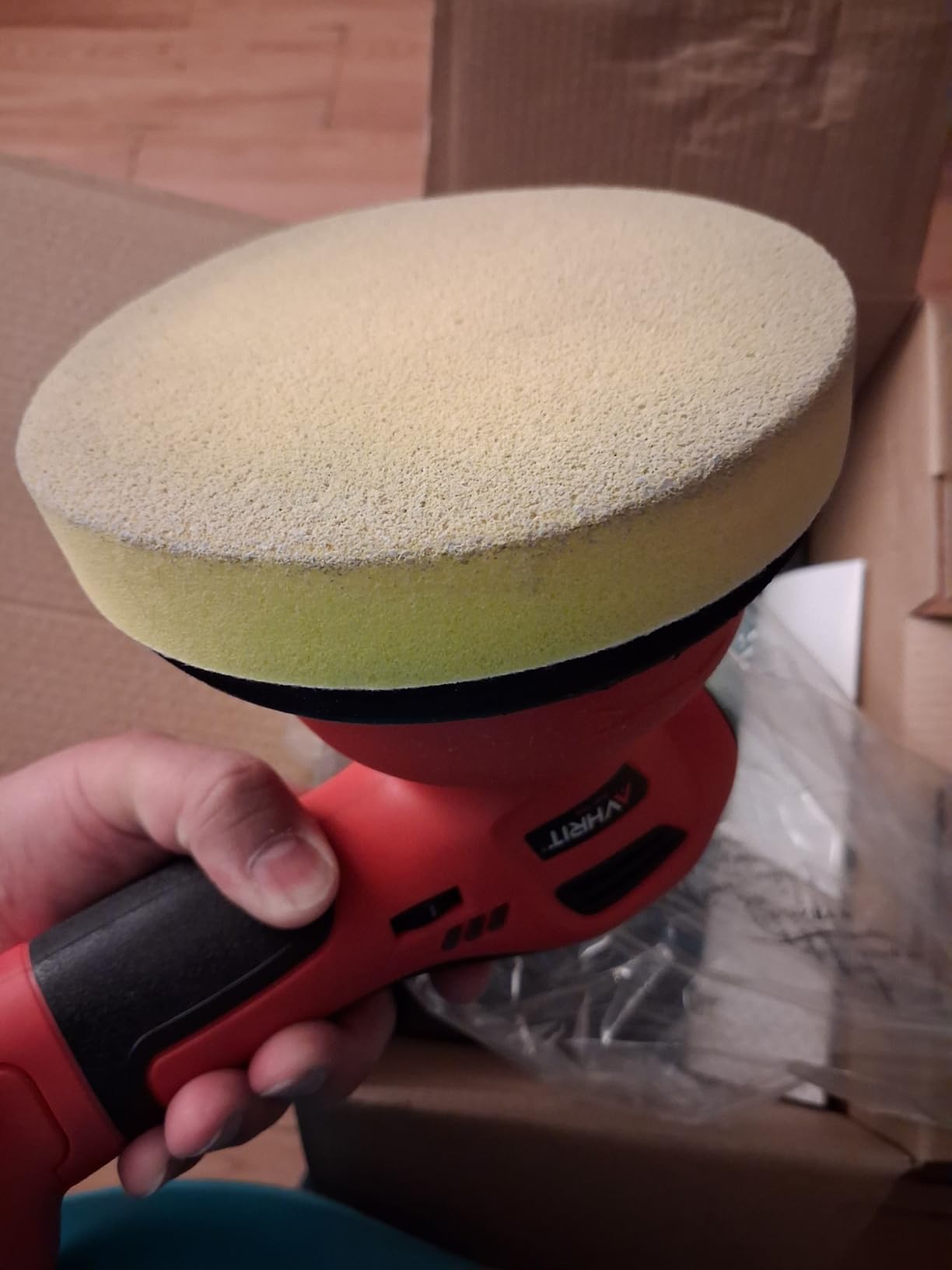 6 Inch Cordless Car Buffer Polisher kit w/ 2x2000mAh 21V Batteries customer photo 2