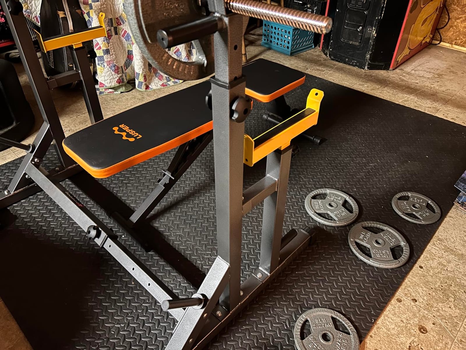 K KiNGKANG Adjustable Squat Rack,Bench Press for Home Gym Load 690LBS customer photo 2