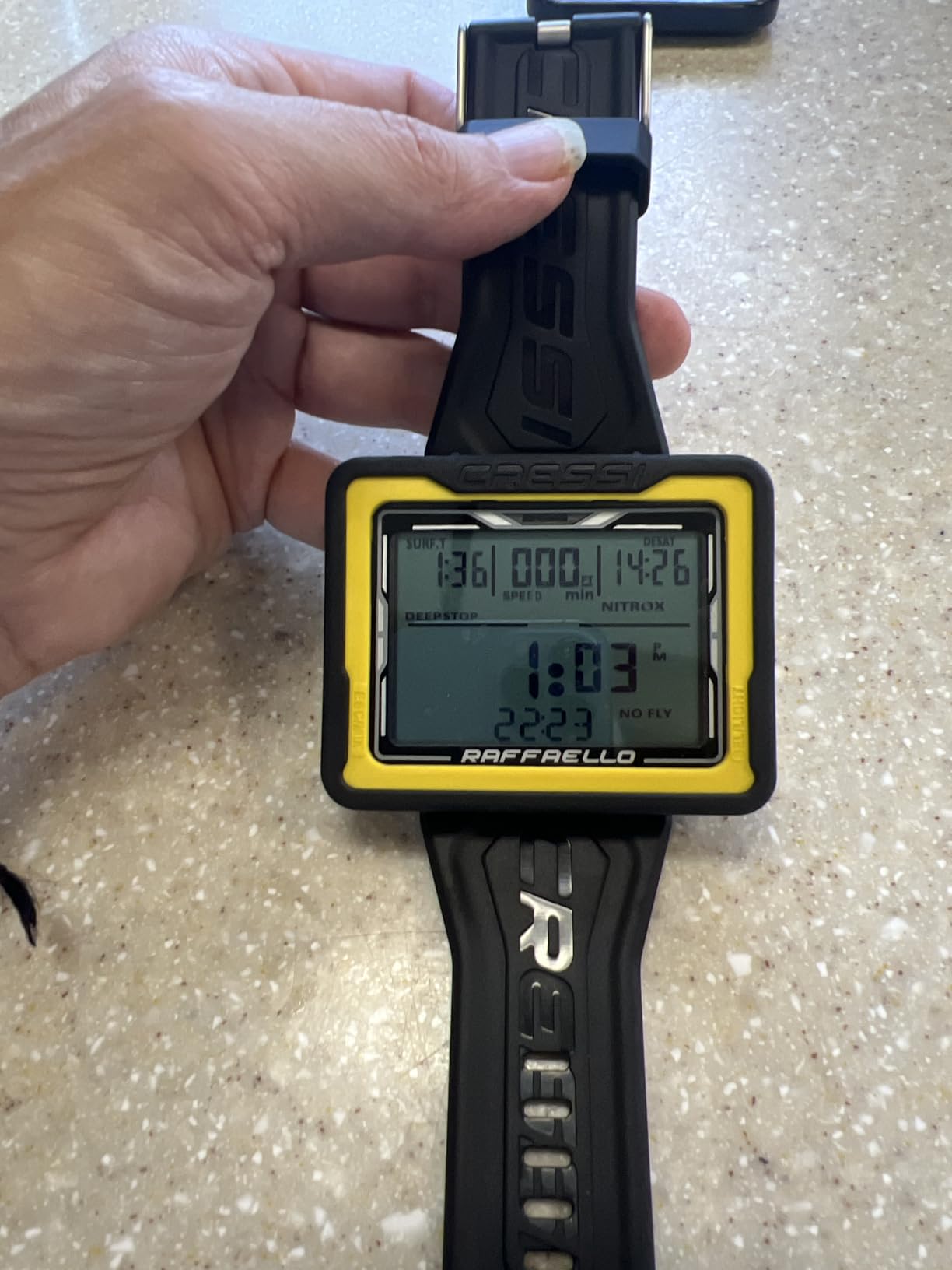 Cressi Raffaello Dive Computer, Built-in Digital Compass, Black/Blue customer photo 2