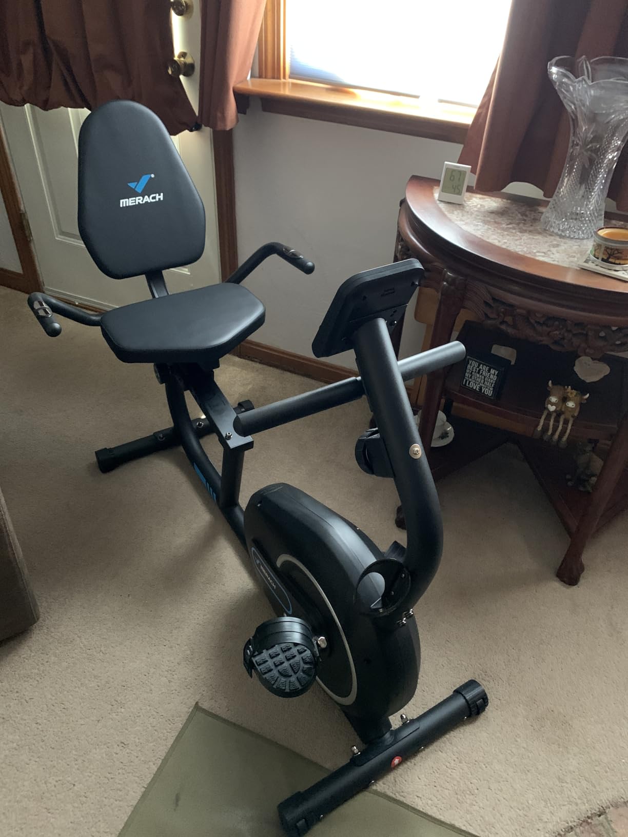 MERACH Recumbent Exercise Bikes for Home with Smart Bluetooth Equipment App customer photo 2