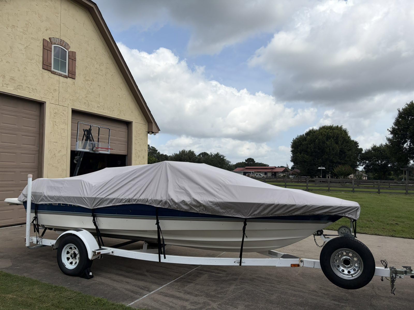 Boat Covers 17-19ft, 1200D Waterproof V-Hull, Black customer photo 1