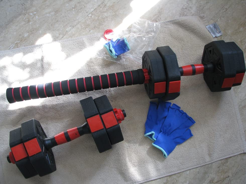 Adjustable Dumbbell, 20/30/45/70/90lbs Dumbbells Set, 4-in-1 Free Weights for Women/Men Workout Equipment Used as Barbell/Kettlebells/Push up Stand for Home Gym customer photo 2