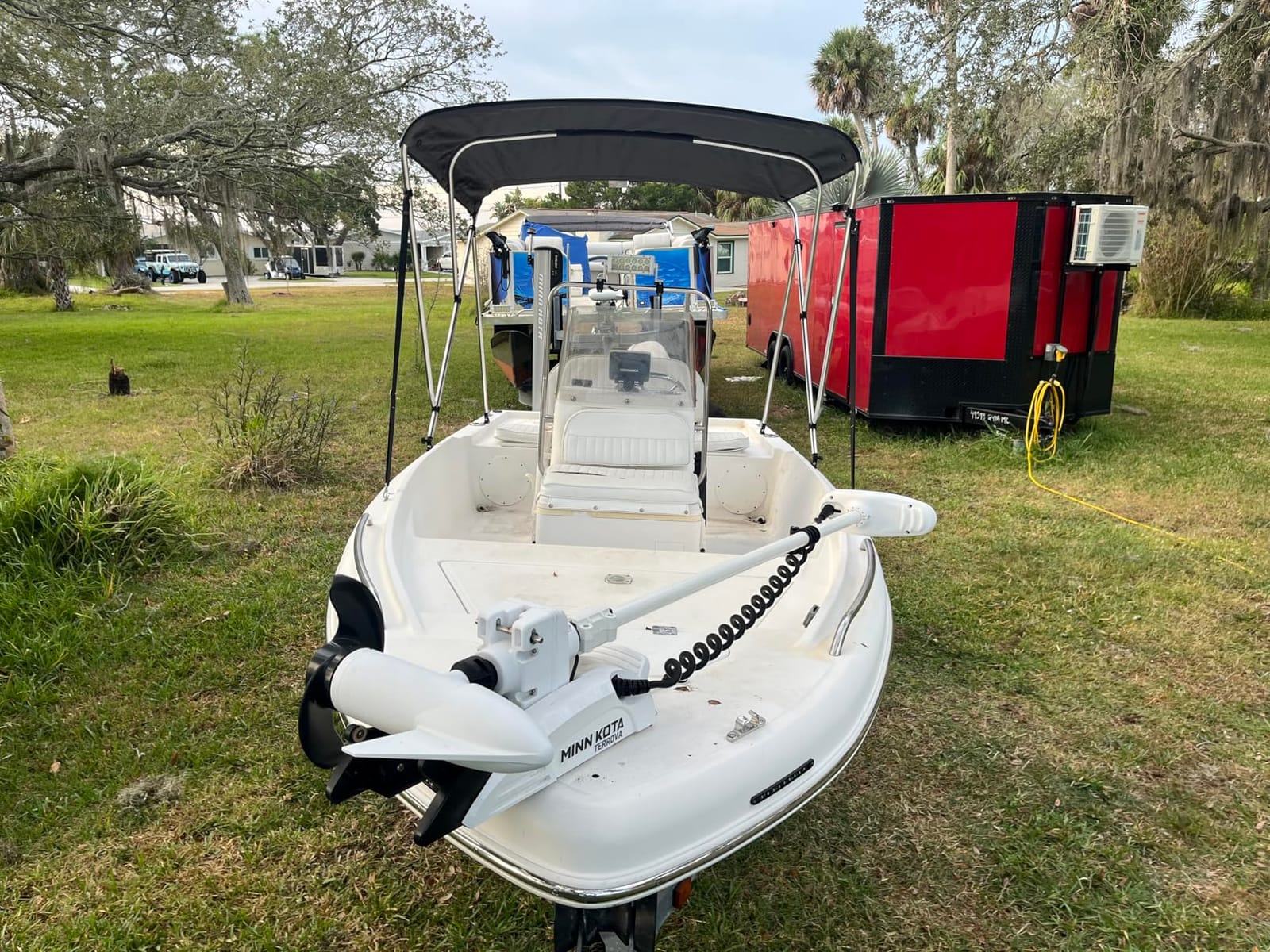 RVMasking Waterproof Boat Cover, 1600D Heavy-Duty Fabric, 17-19ft, Gray customer photo 1