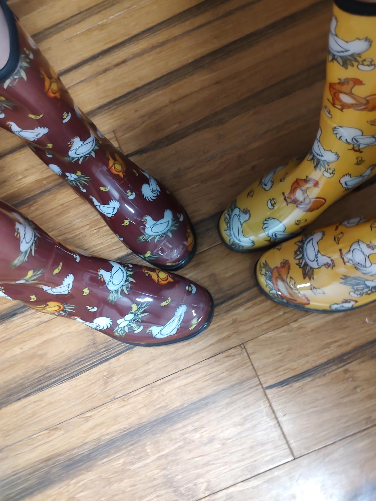 HISEA Women's Rain Boots Waterproof Mid Calf Garden Farm Rubber Boots customer photo 2