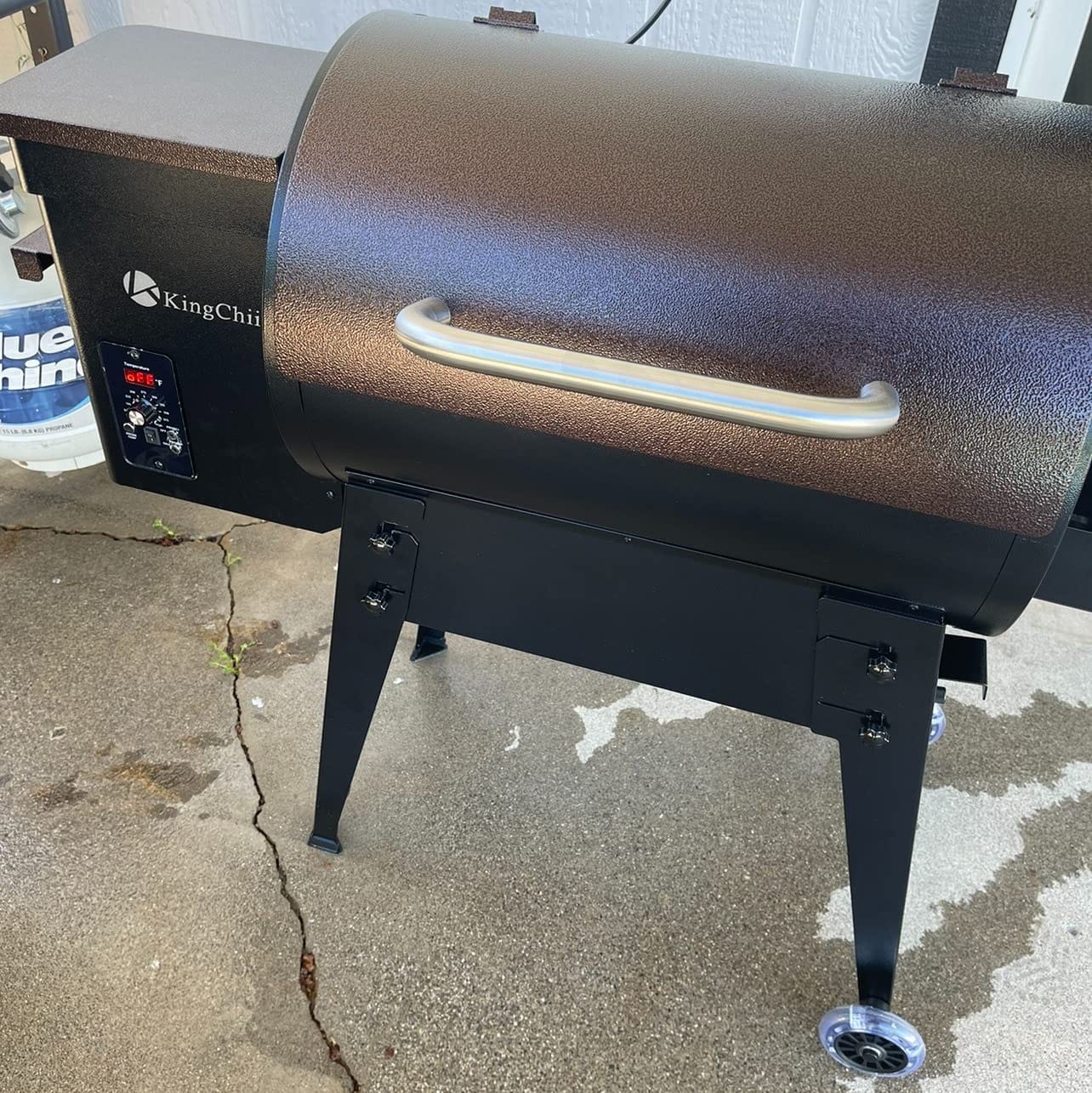 KingChii Electric Wood Pellet Grill & Smoker with Foldable Legs, 456 SQ.IN Grill Capacity, 11LB Pellet Hopper, PID Temperature Control 180-425°F, Portable Foldable Design for Backyard Outdoor Camping customer photo 2