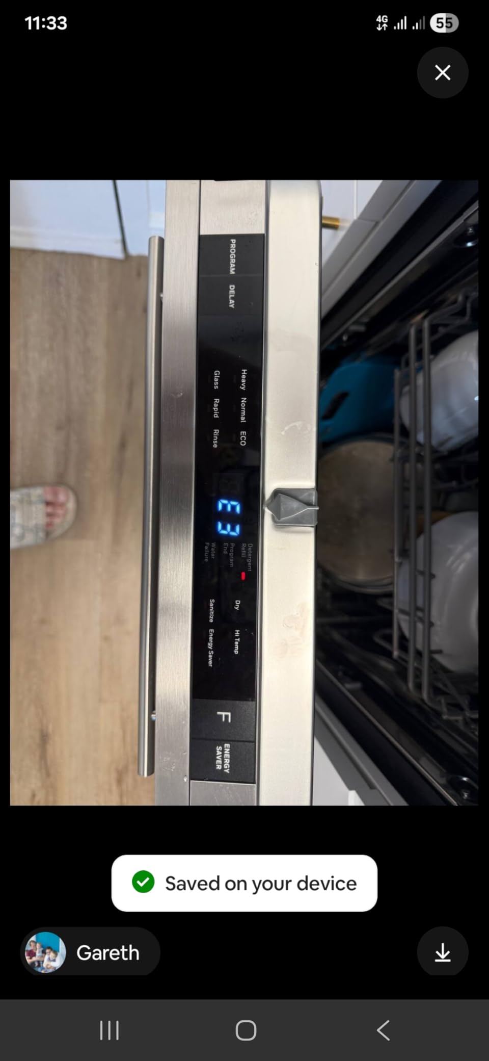Honeywell 18-Inch Dishwasher with 8 Place Settings, 6 Washing Programs, Stainless Steel Tub, UL & Energy Star Certified, Stainless Finish customer photo 2