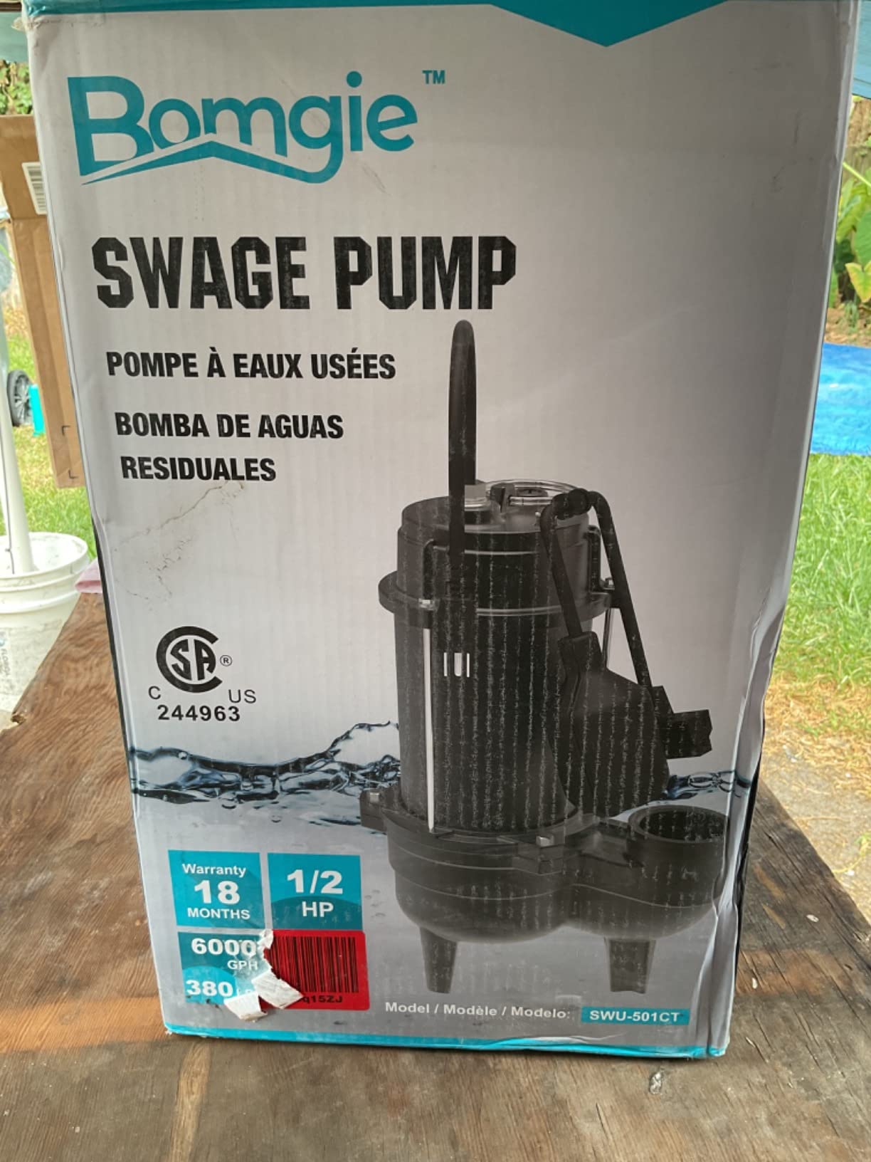 3/4 HP Submersible Sewage Pump 120V 6400 GPH Cast Iron Effluent Pump customer photo 1