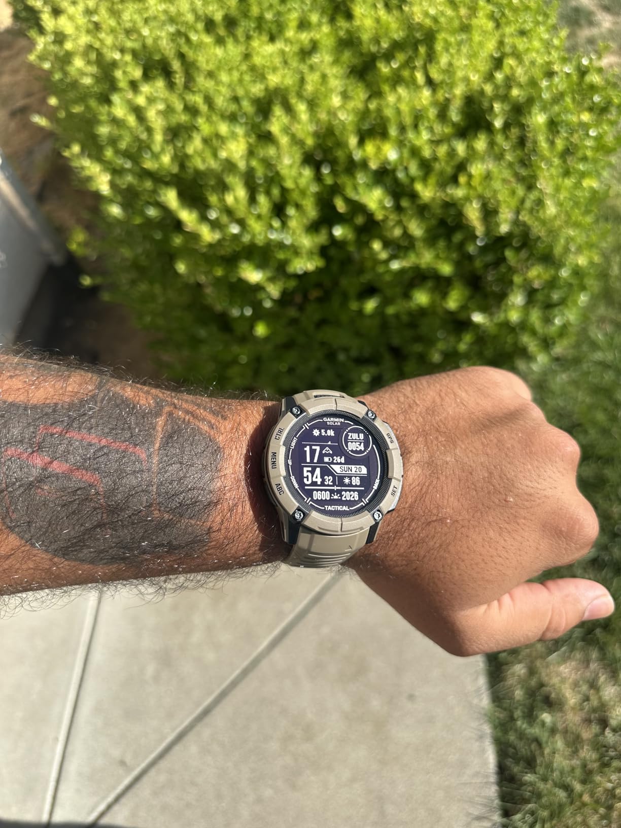 Garmin Instinct 2X Solar - Tactical Edition, Rugged GPS Smartwatch, Built-in Flashlight, Ballistics Calculator, Solar Charging Capability, Coyote Tan customer photo 2