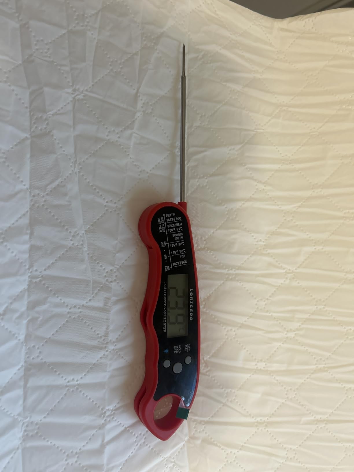 LONICERA Digital Meat Thermometer, 1-4 s Instant Read, Foldable Probe customer photo 1