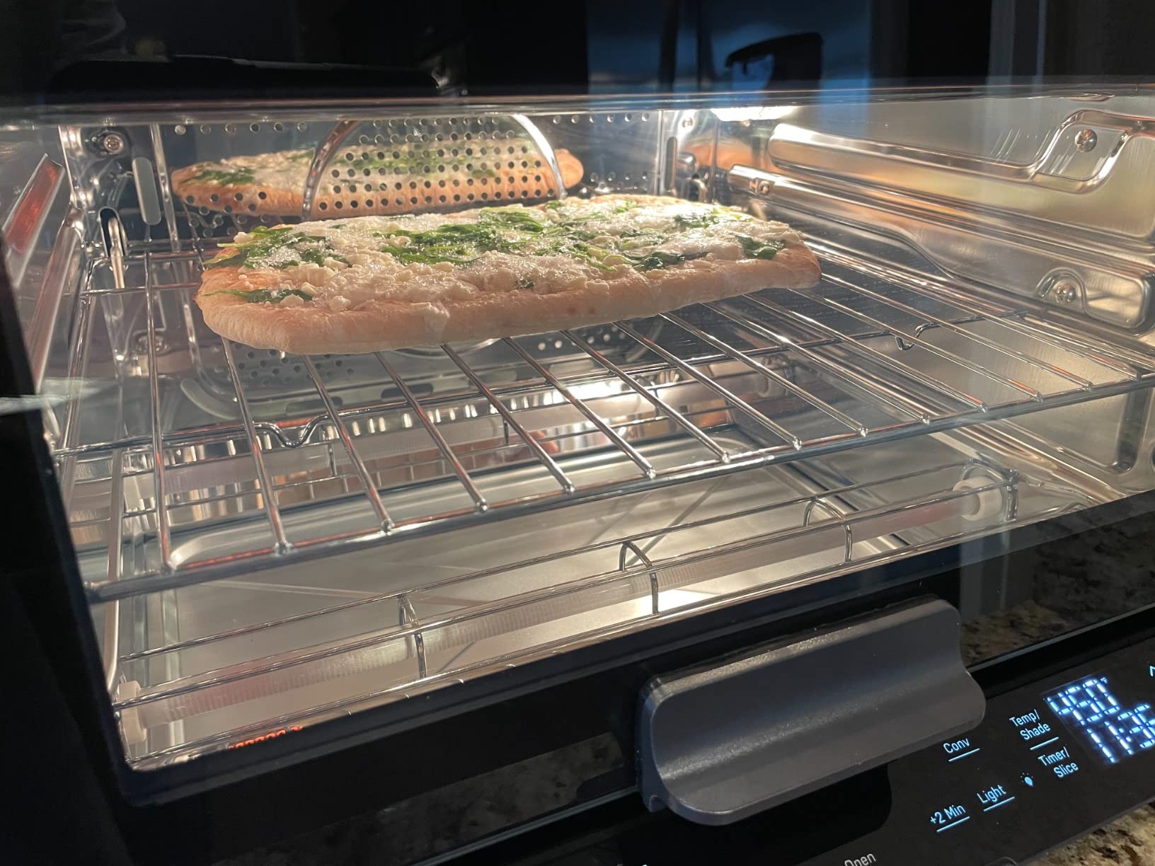 GE Profile Smart Oven with No Preheat, 11-in-1 Countertop Oven including Air Fry, Warm, Toast, Broil, Roast, Pastry, Reheat, and more, WiFi and Smart Connected, Black customer photo 1