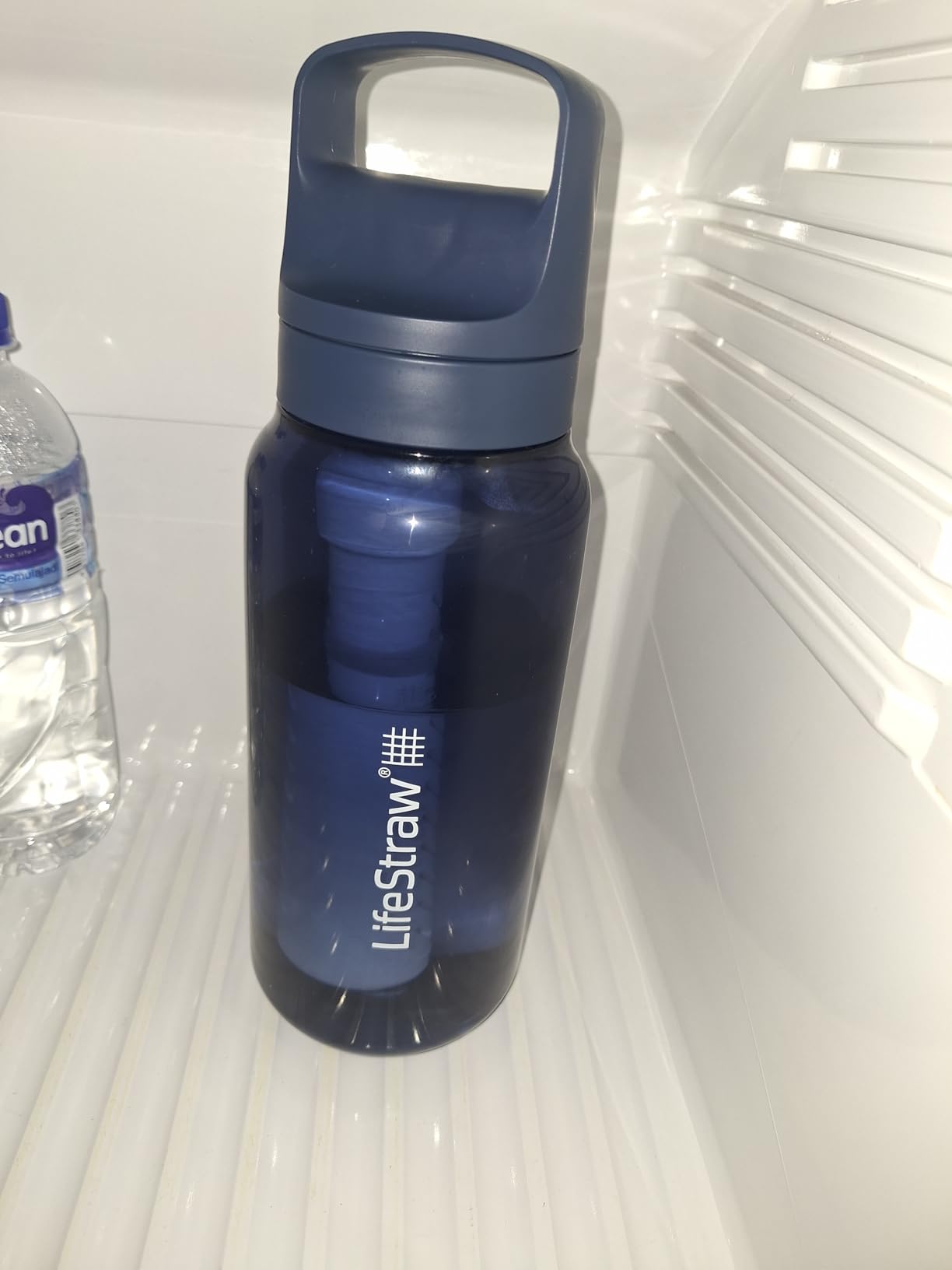 LifeStraw Go Series – BPA-Free Water Filter Bottle for Travel and Everyday Use Removes Bacteria, Parasites and Microplastics, Improves Taste, 1L Aegean Sea customer photo 2
