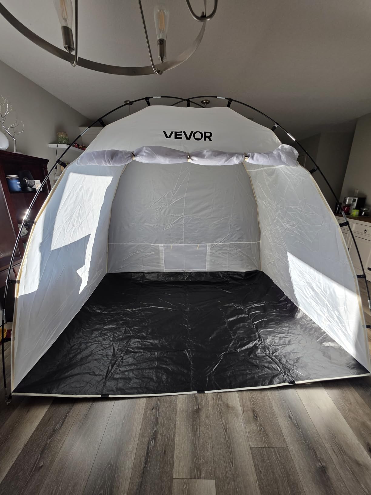 VEVOR Portable Paint Booth 10 x 7 x 6 ft Extra Large Spray Paint Tent Kit customer photo 2
