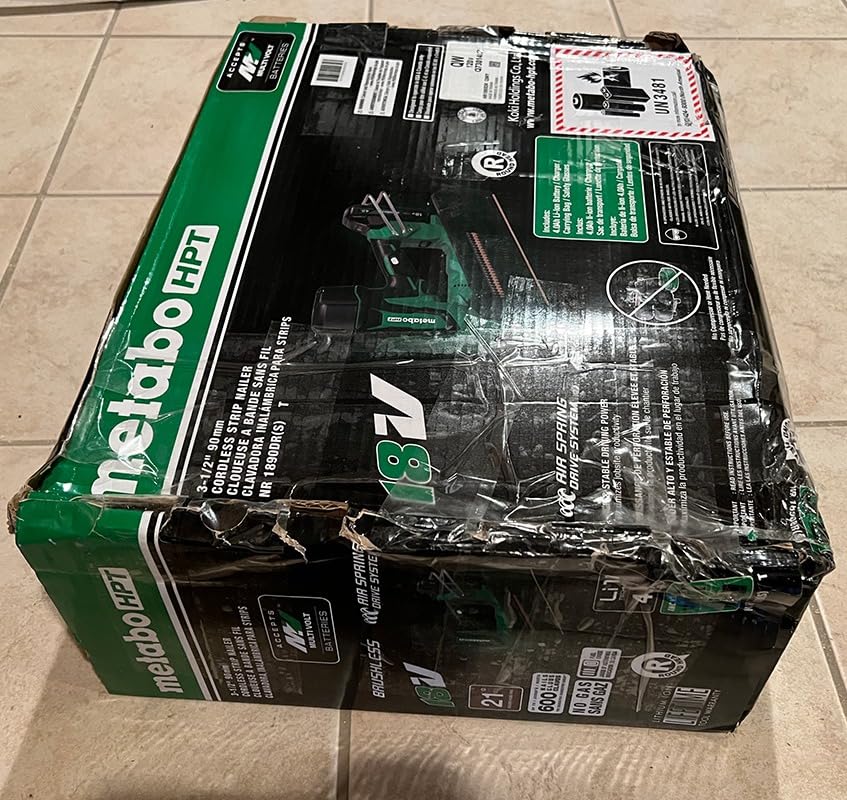 Metabo HPT 18V MultiVolt Cordless 21° Framing Nailer Kit, 3-1/2