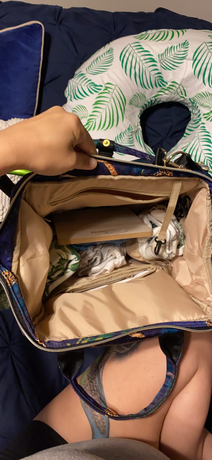 Diaper Bag Backpack for Dad and Mom with USB Charging Port Stroller Straps and Insulated Pocket,army military Travel Nappy Backpack for Daddy/Mommy (DADDY and MOMMY patches) customer photo 2
