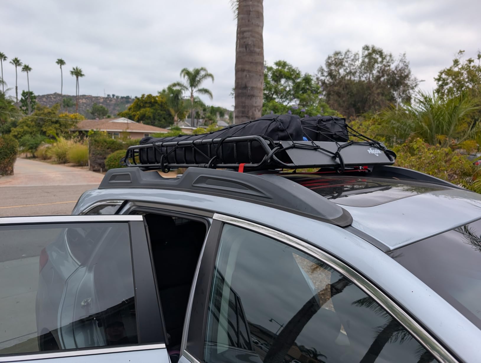 PINGDIR Folding Hitch Mount Cargo Carrier Hitch Rack Basket 60
