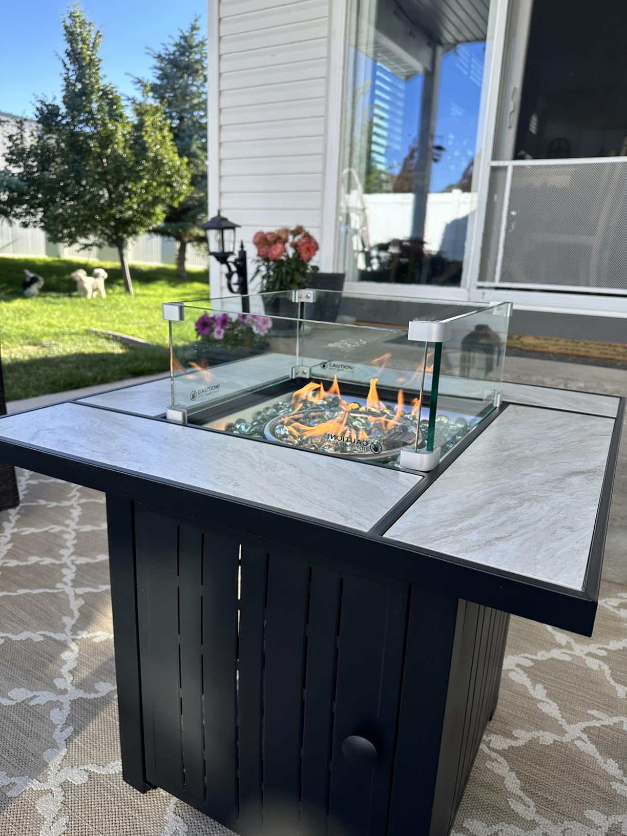 OutVue 30 Inch Propane Fire Pit Table with Real Ceramic Tabletop customer photo 2