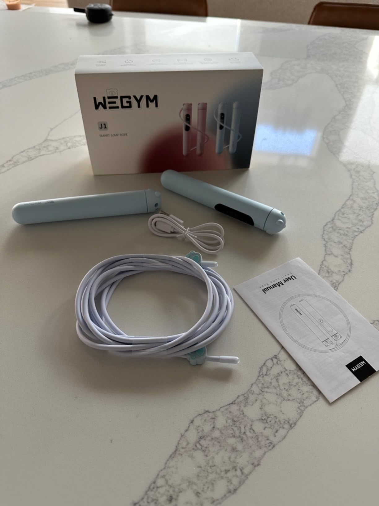 WeGym Smart Jump Rope with App Tracking, LED Display and Jump Counter | Rechargeable design, jump counting, workout tracking, indoor and outdoor fitness customer photo 2