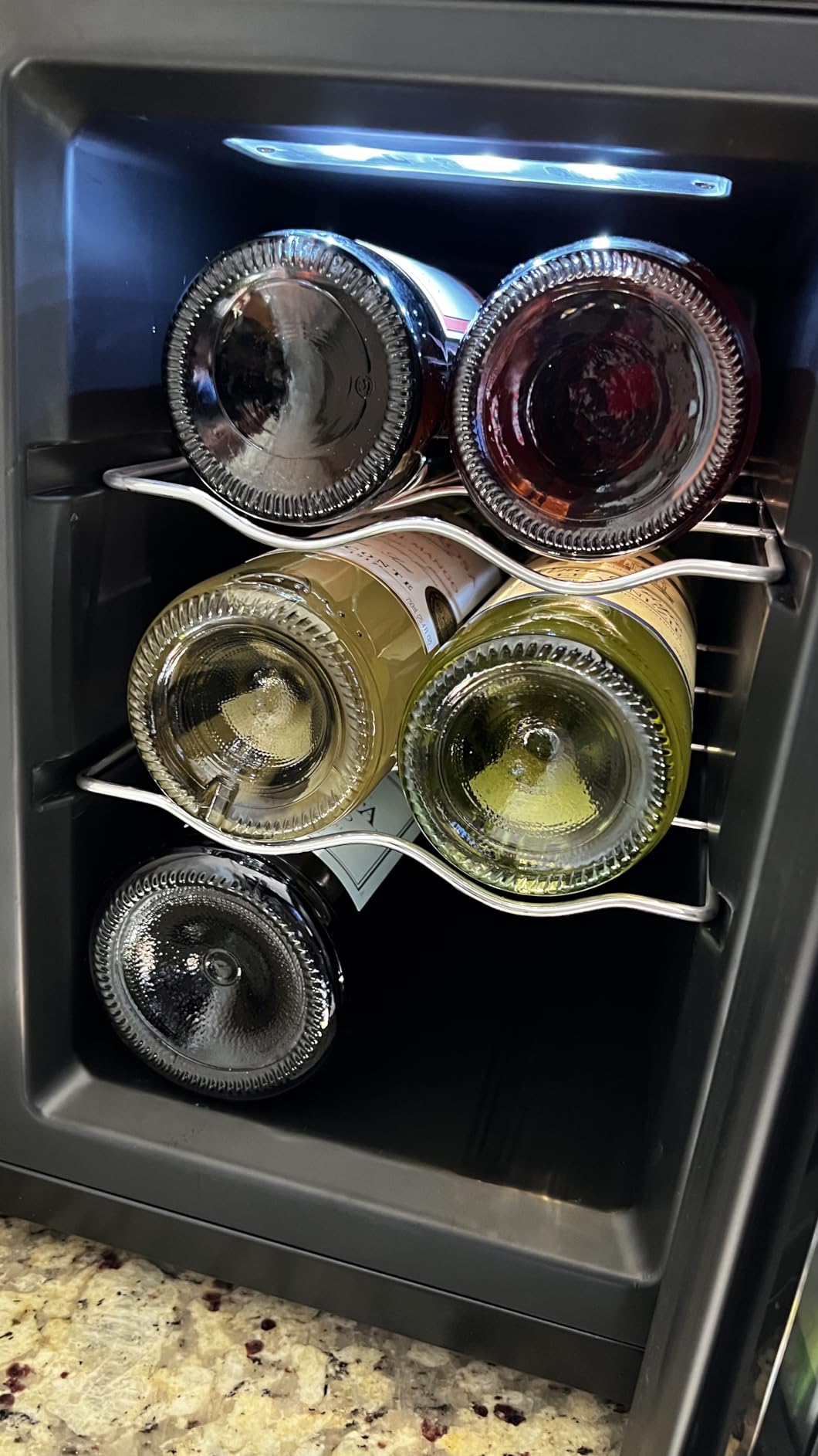 KingChii 6 Bottle Thermoelectric Wine Cooler Refrigerator Advanced Cooling Technology, Stainless Steel & Tempered Glass For Red Wine, Champagne for Home, Kitchen, or Office customer photo 2