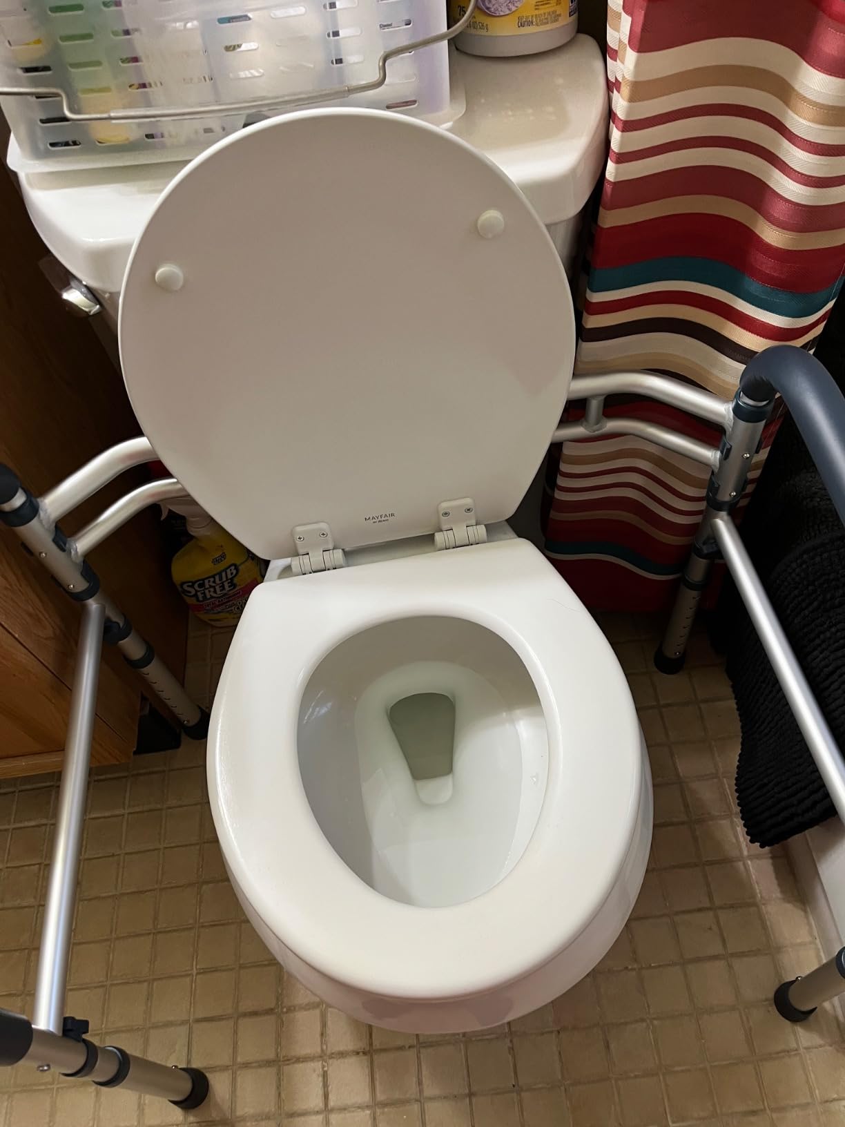 PELEGON Toilet Safety Rails (350 lb) - Adjustable Toilet Safety Frame & Rails, Toilet Safety Rail for Elderly Adults, Toilet Handles for Seniors, Toilet Bars for Elderly & Handicap customer photo 2