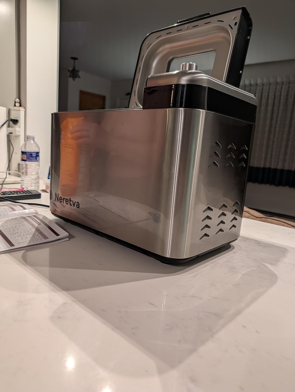 Neretva 3.3LB &15-in-1 Bread Maker Dual Heaters with Auto Nut Dispenser | Stainless Steel and Nonstick Ceramic Pan Bread Machine Full Touch Panel Bread Maker Machine with 15H Timer and 1H Keep Warm customer photo 1