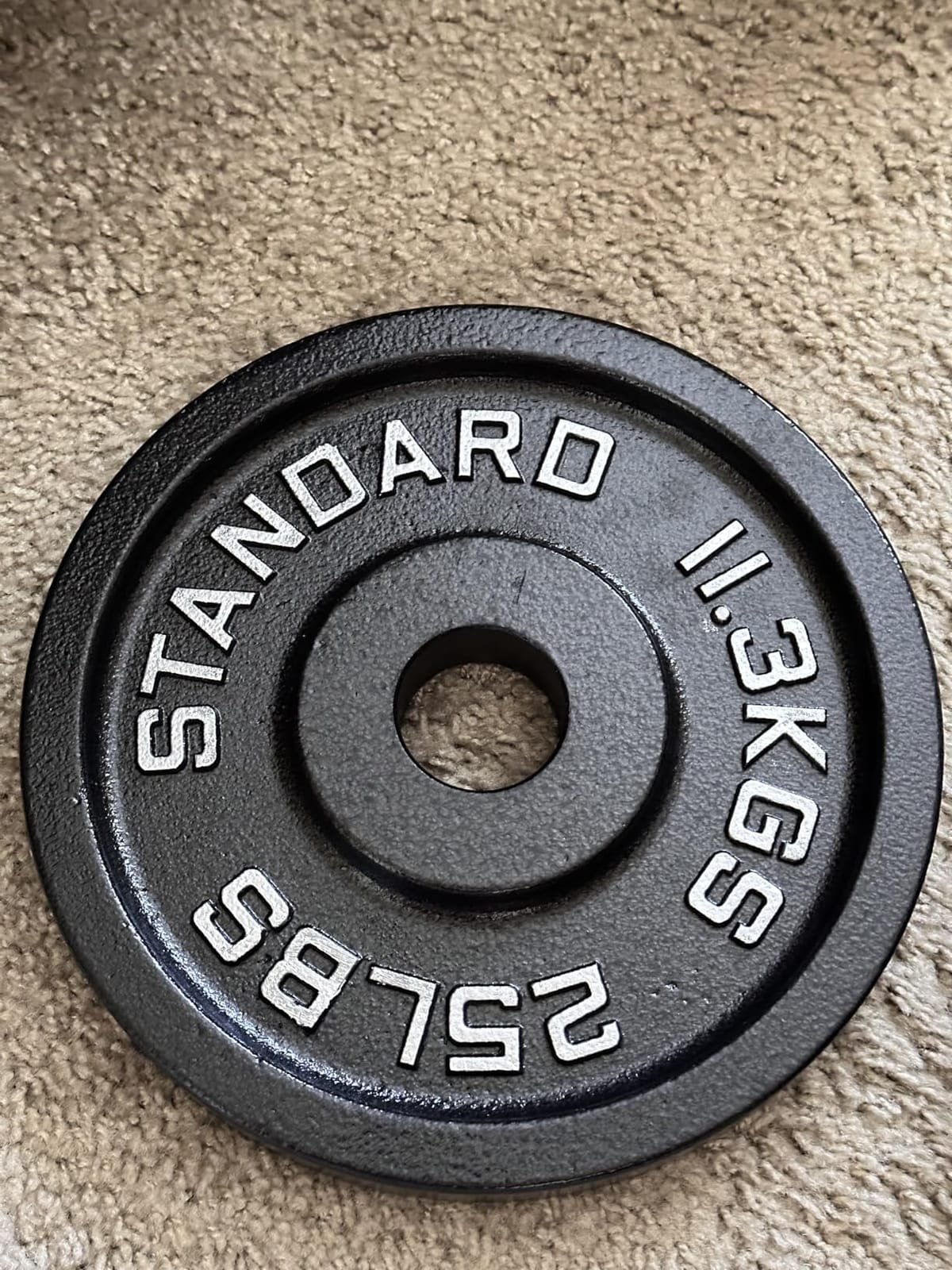 Steel Weight Plates 85LB Set - Olympic 2 inch Center Premium Coating 2x 25lb, 10lb, 5lb, and 2.5lb for Olympic Weight Lifting Barbells customer photo 2