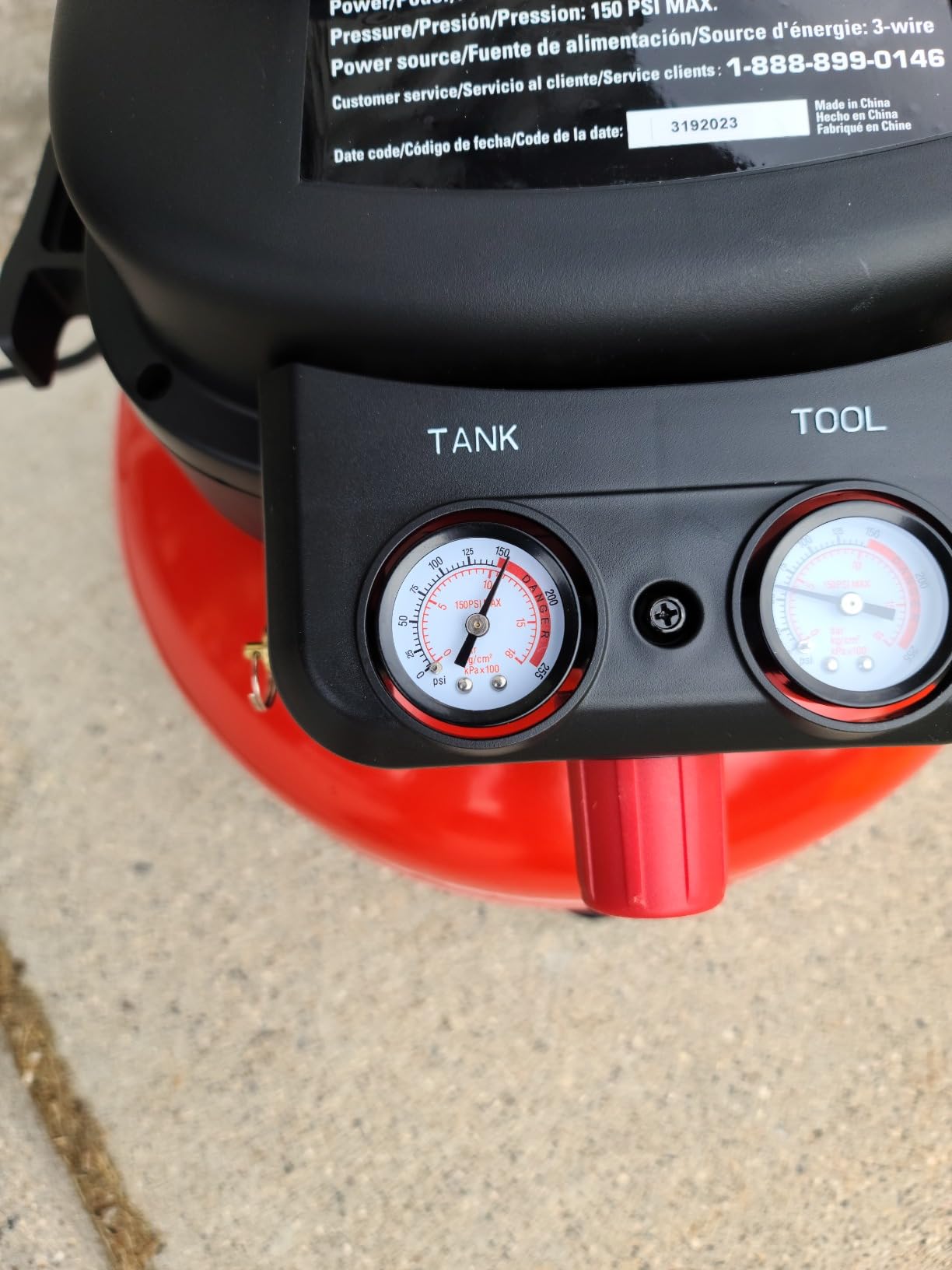 ECOMAX Pancake Air Compressor MAX 150 PSI, 2.6 CFM @90 PSI, Oil-Free customer photo 2