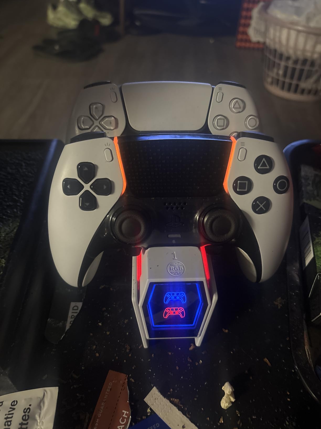 PS 5 Controller Charger Station Compatible with PlayStation 5 Edge & Dual Controller, 9 Lightings PS 5 Accessories Charging Station, PS 5 Dock Stand with LED Indicator for PlayStation Consoles customer photo 1