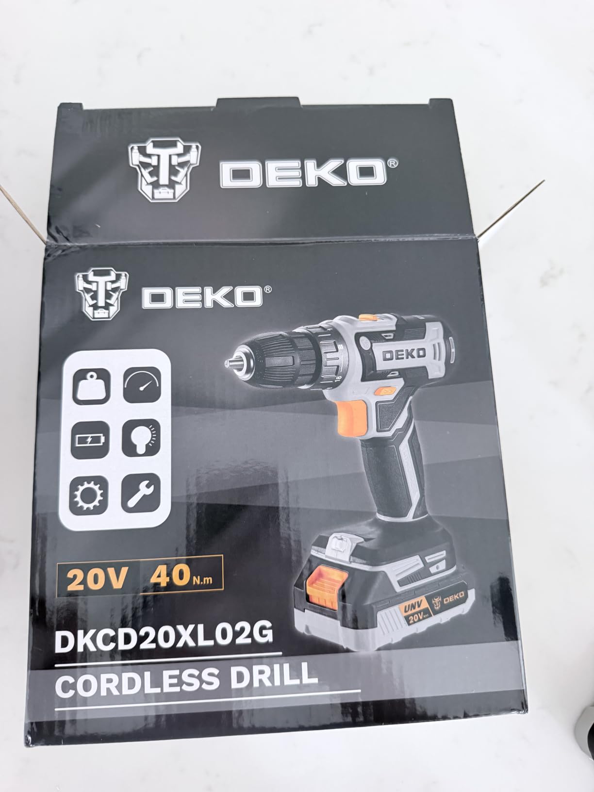 Power Drill Cordless: DEKOPRO Cordless Drill 20V Electric Power Drills Set Tool Drills Cord-less Set with Battery and Charger customer photo 1
