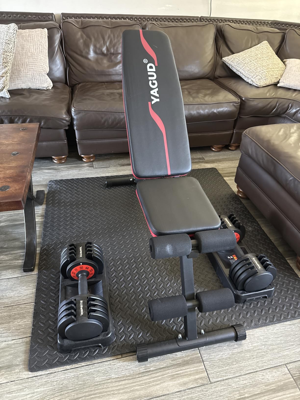 Yagud Weight Bench Press, Adjustable Workout Bench, Foldable Strength Bench customer photo 1
