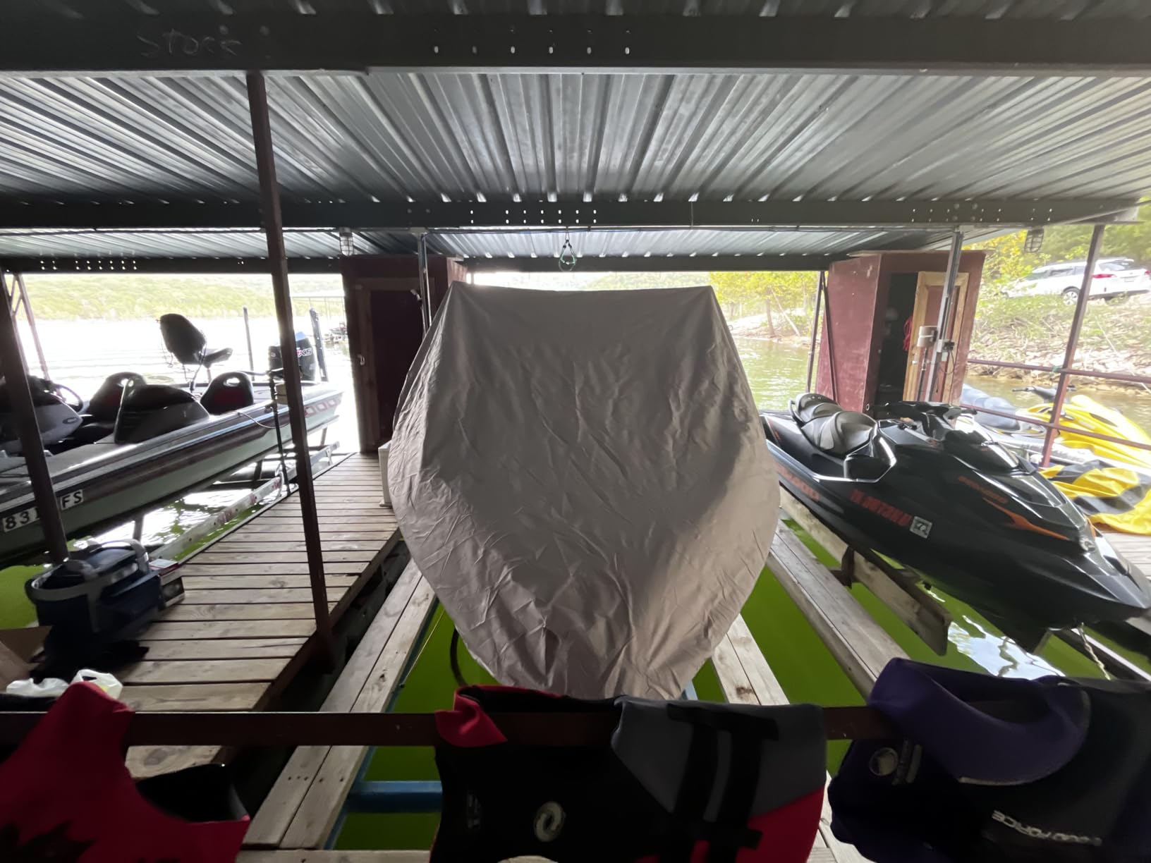Solim 20'-22' Center Console Boat Cover, 1300D PU Waterproof Trailerable customer photo 2
