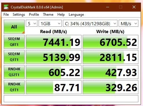 Lexar 1TB NM790 NVMe SSD w/Heatsink, 7400/6500 MB/s, M.2 2280, PCIe Gen 4x4 customer photo 1