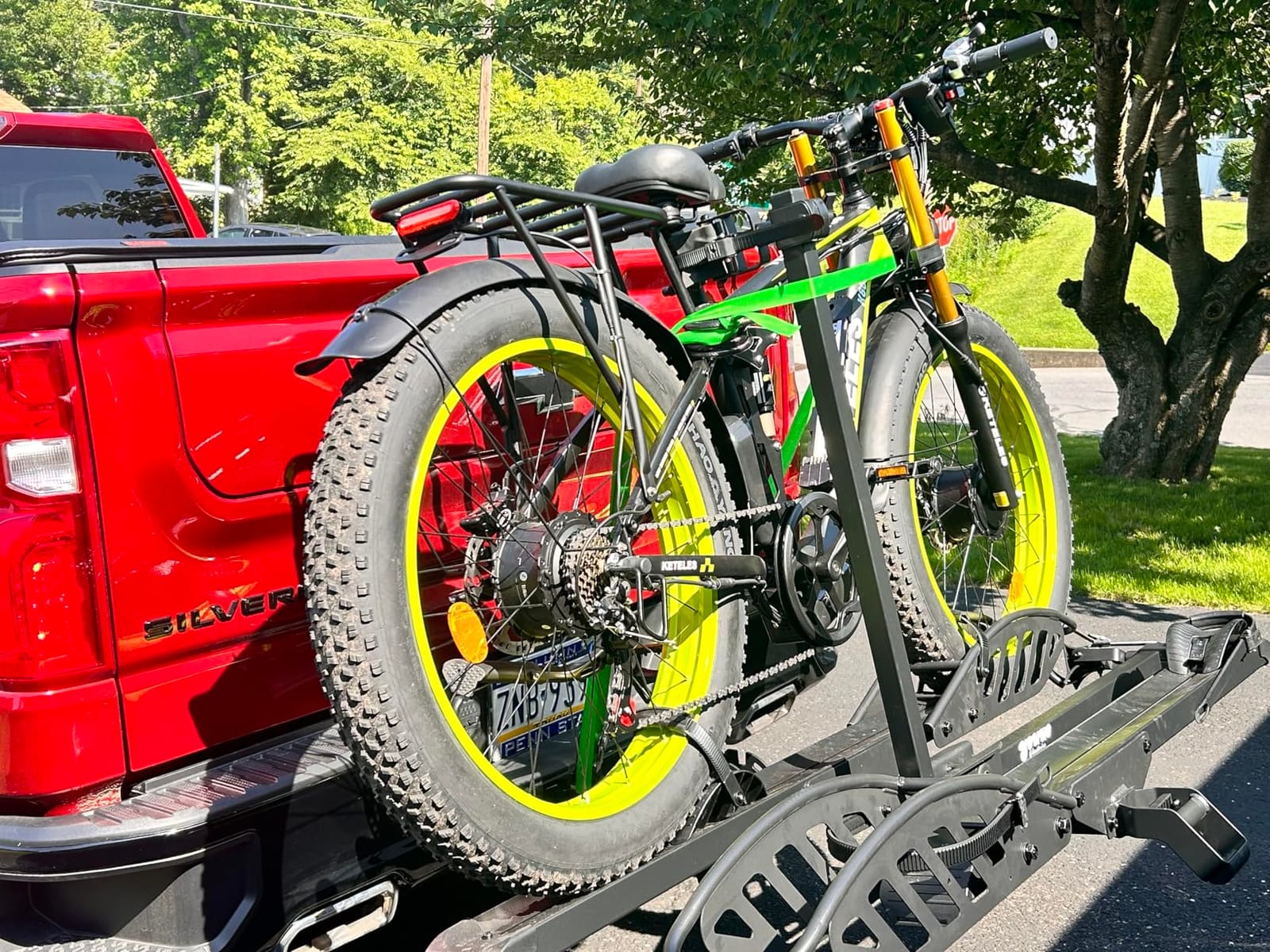 Young Electric Ebike Rack with Ramp 200 lbs 2-Bike Rack Hitch Mount customer photo 2