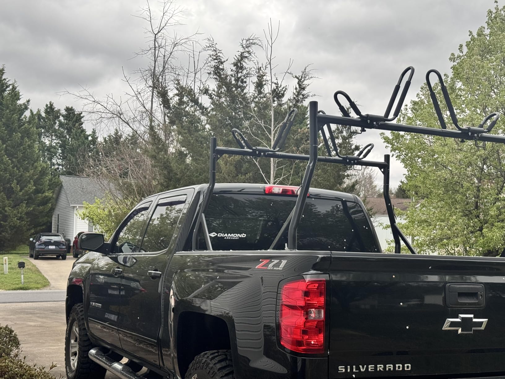 Non-Drilling Steel Truck Rack, Extendable Truck Bed Ladder Rack customer photo 2