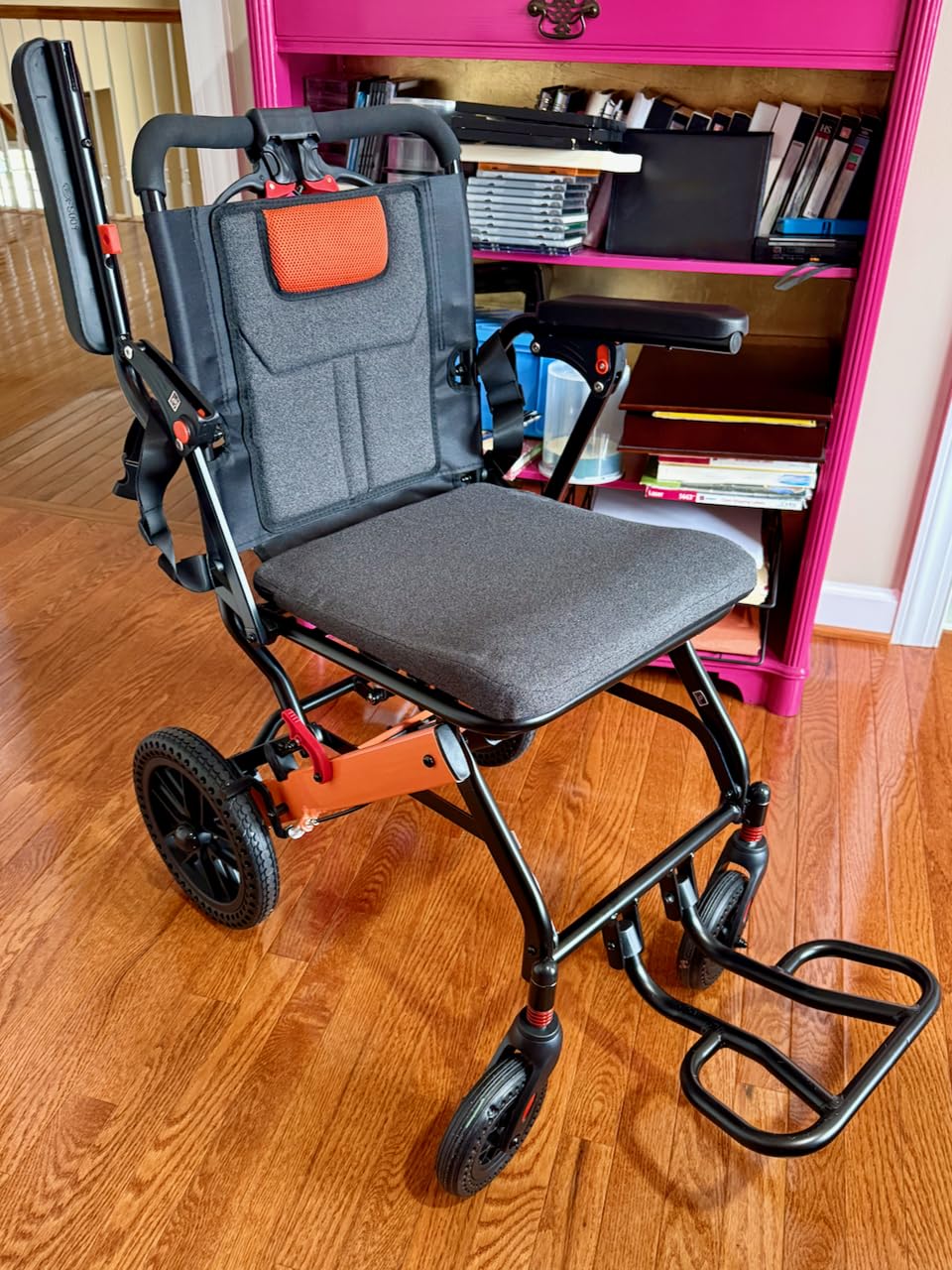 Super Lightweight Reclining Travel Wheelchair, Folding Transit Transport Wheelchairs for Adults and Seniors Support 220lbs, Lightweight Aluminum Wheelchair for Elderly customer photo 1