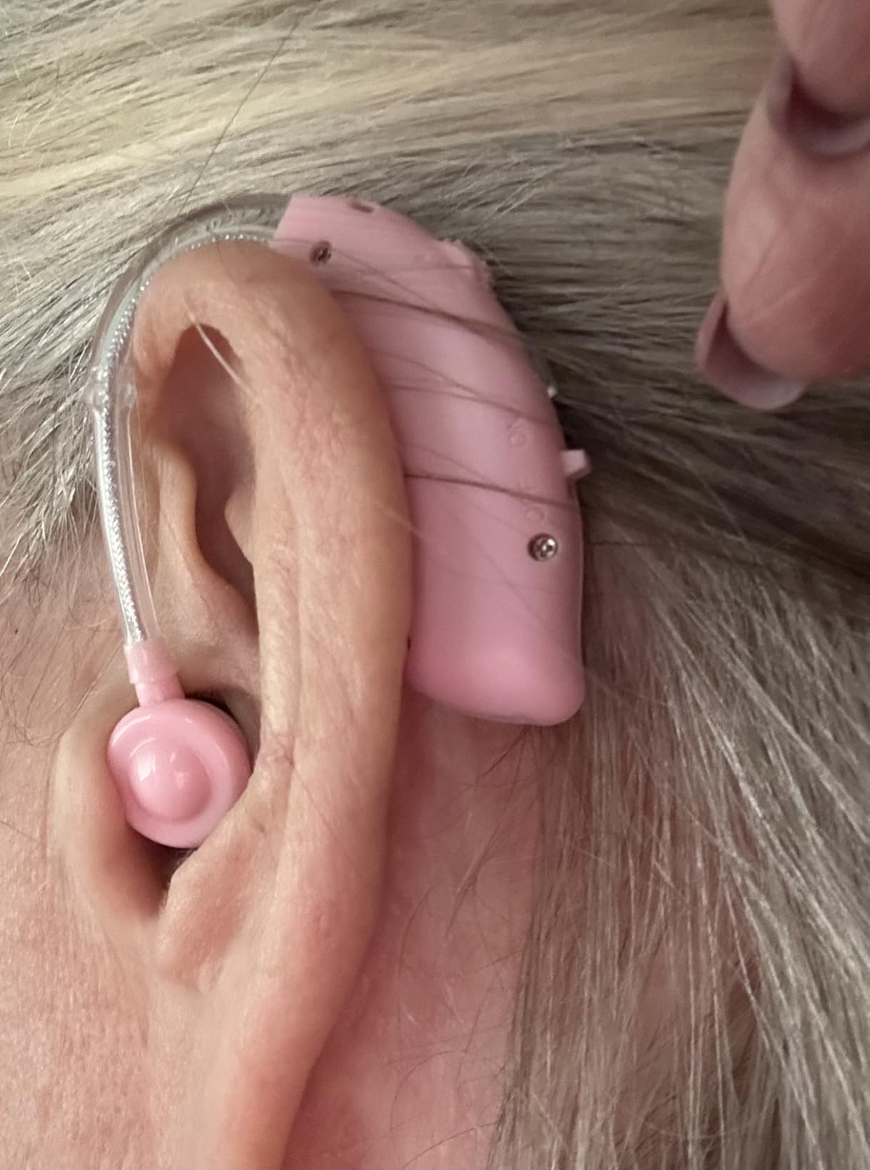 DELLONA High-Performance Hearing Aids for Seniors, OTC Rechargeable Hearing Aid for People with Severe Hearing Loss with Intelligent Noise Reduction (Pair), 4 Modes - Comfortable Hearing Aid devices for elderly, Over The Counter Hearing Aids (Blue - C) customer photo 1