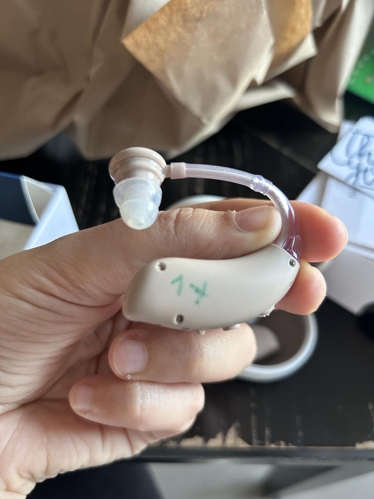 DELLONA High-Performance Hearing Aids for Seniors, OTC Rechargeable Hearing Aid for People with Severe Hearing Loss with Intelligent Noise Reduction (Pair), 4 Modes - Comfortable Hearing Aid devices for elderly, Over The Counter Hearing Aids (Blue - C) customer photo 2