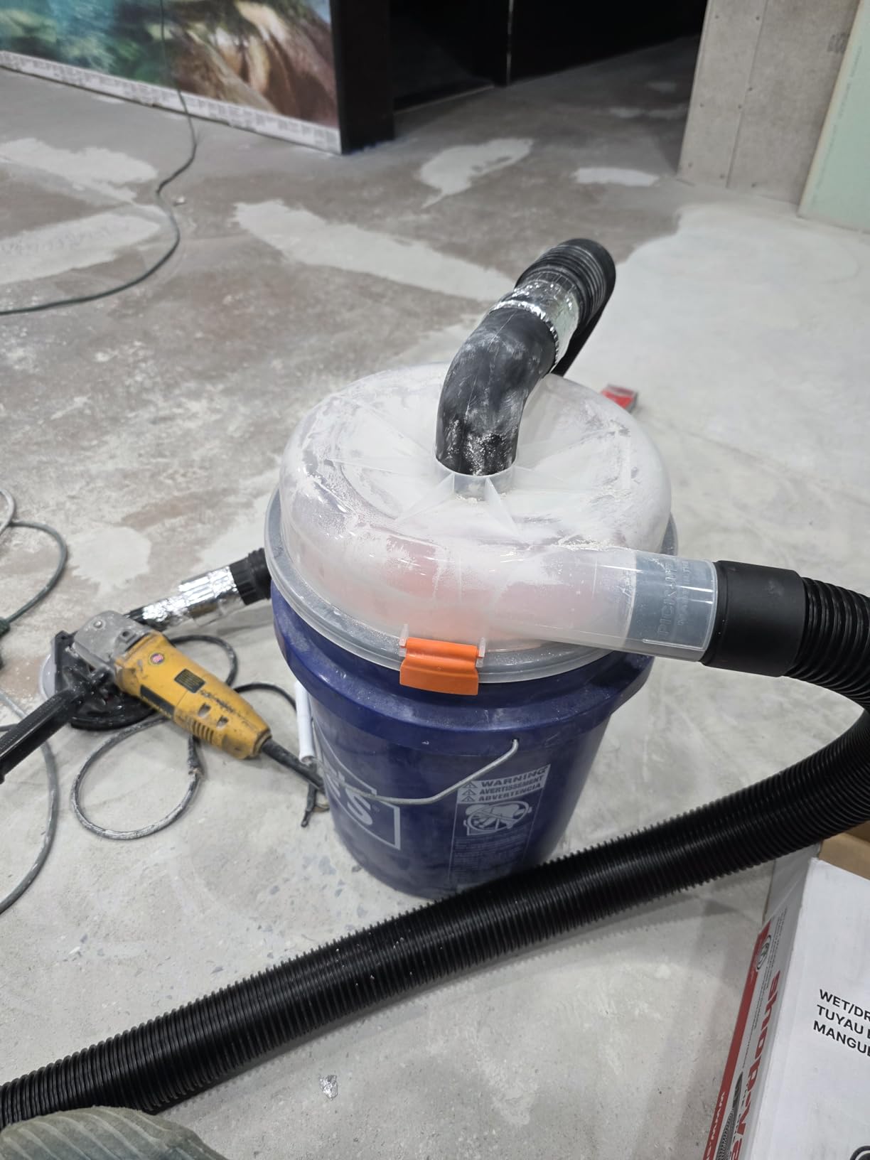 Shop-Vac 5430050 Dust Collector, Fits 5 Gallon Bucket(Sold Separately), Easy Disposal of Dust & Debris, Elbow Fittings, 2-1/2