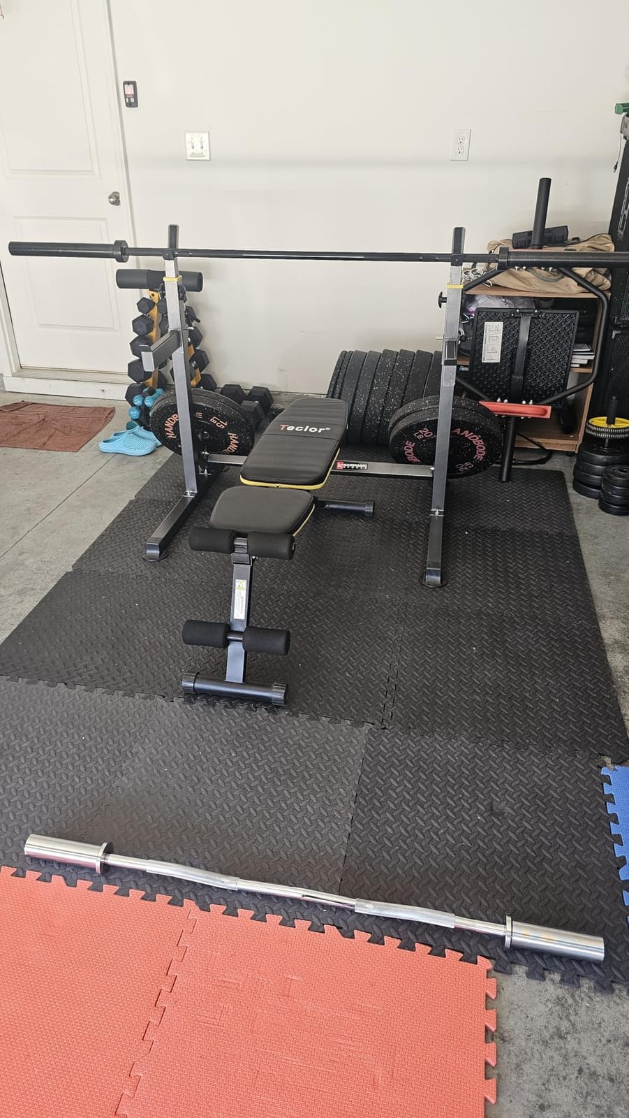 K KiNGKANG Squat Rack, 600lbs Adjustable Barbell Rack for Home Gym customer photo 1