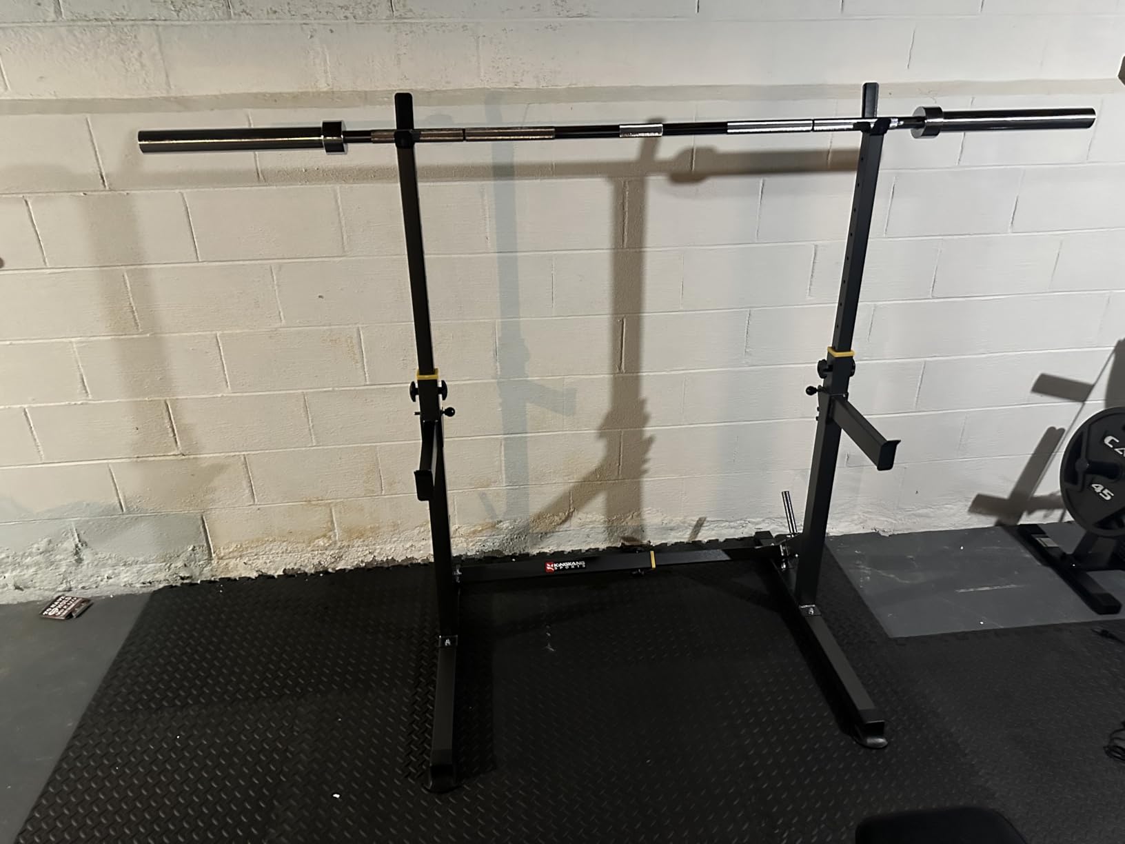 K KiNGKANG Squat Rack, 600lbs Adjustable Barbell Rack for Home Gym customer photo 2