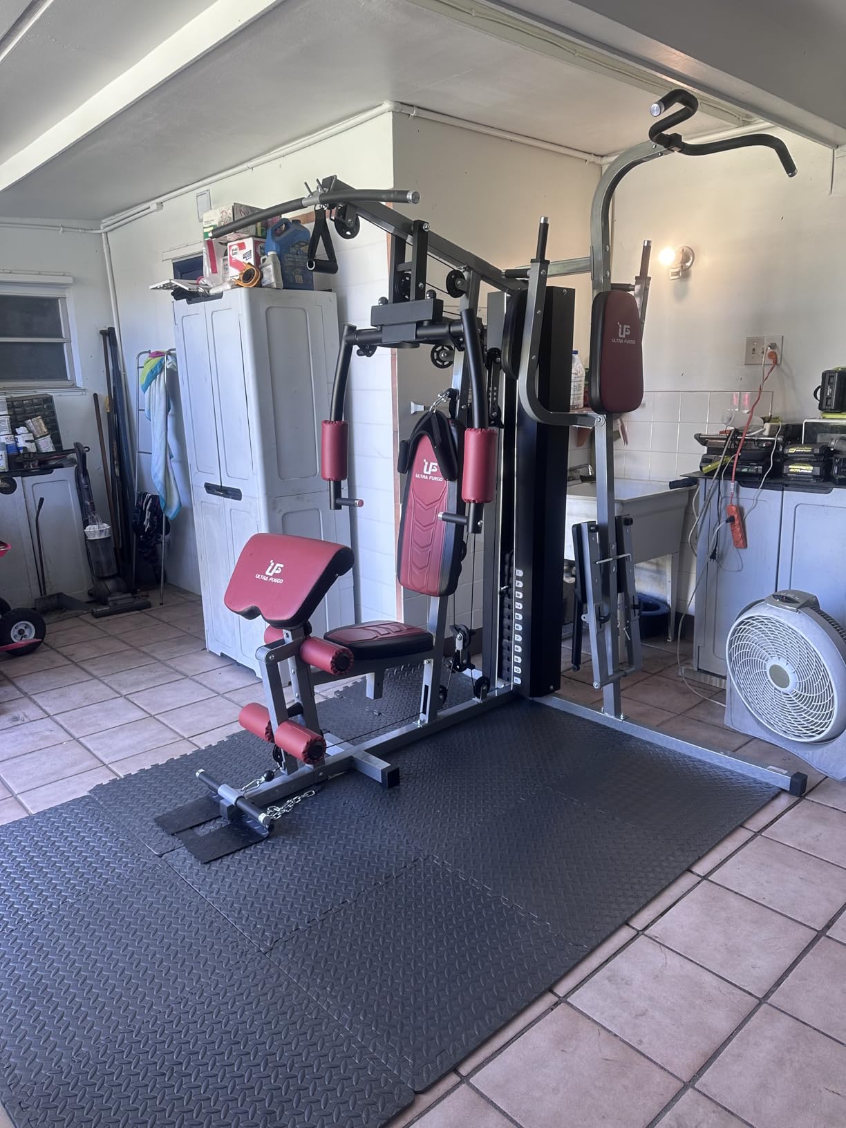 ULTRA FUEGO Multifunctional Home Gym Equipment Workout Station with Pulley System, Arm, and Leg Developer for Full Body Training customer photo 1