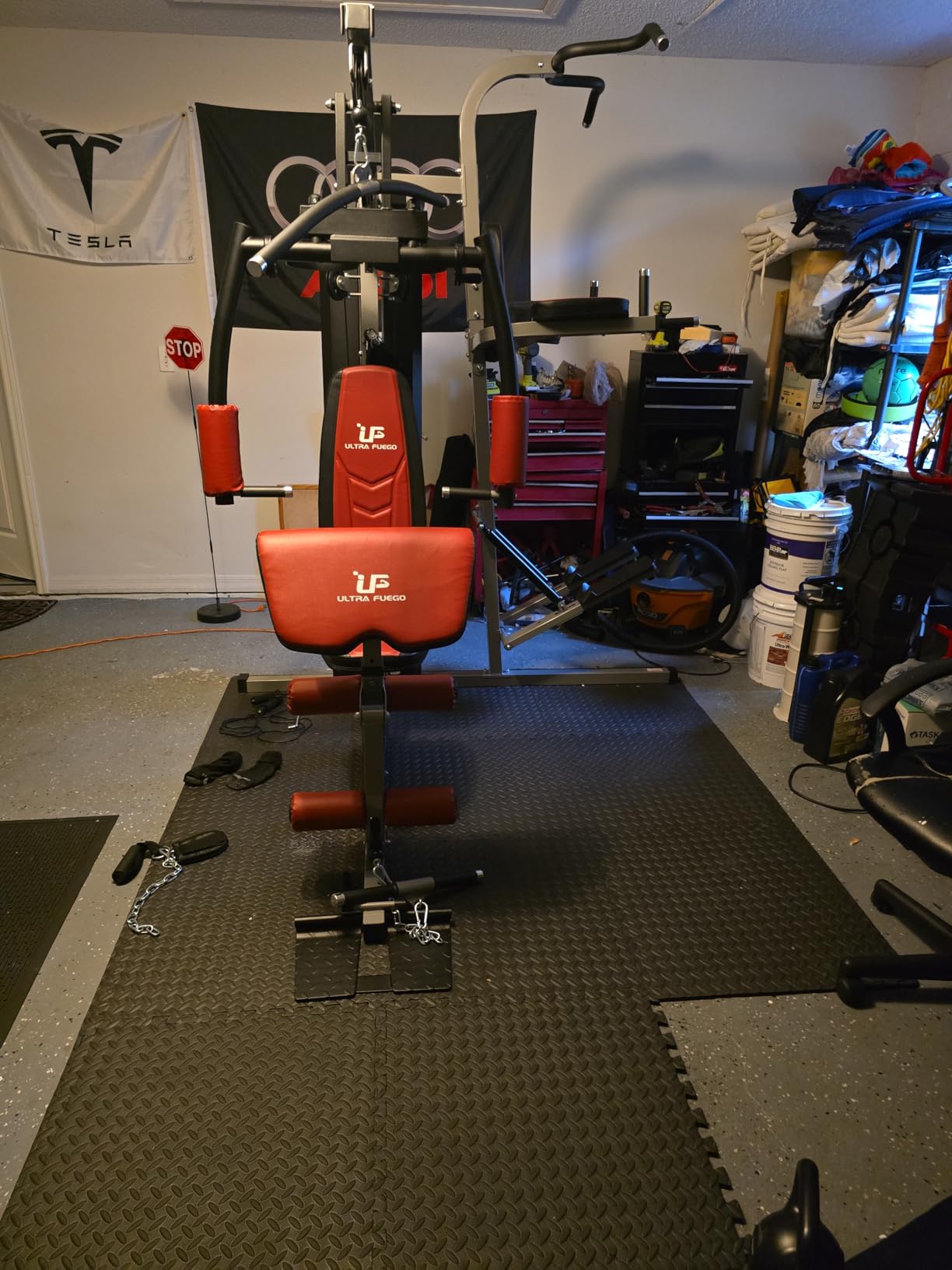ULTRA FUEGO Multifunctional Home Gym Equipment Workout Station with Pulley System, Arm, and Leg Developer for Full Body Training customer photo 2
